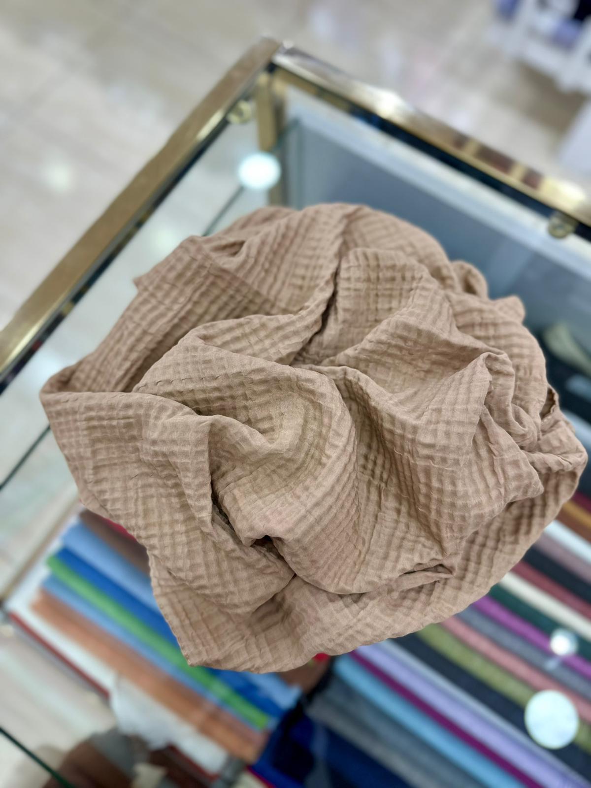 Müslin Tek Renk Gofret Şal 09