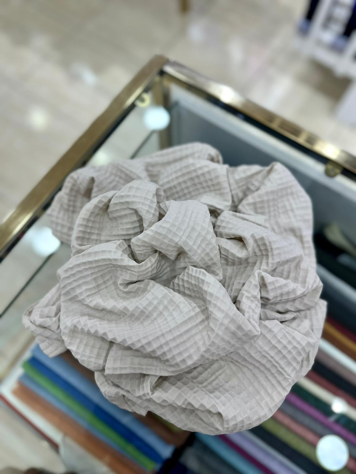 Müslin Tek Renk Gofret Şal 15