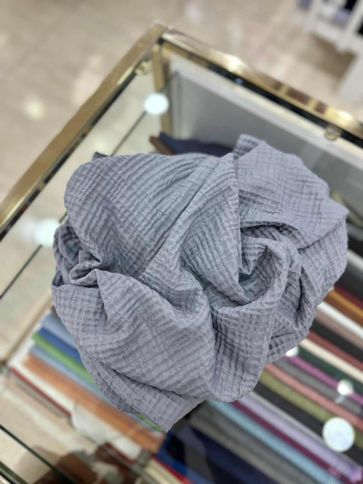 Müslin Tek Renk Gofret Şal 16