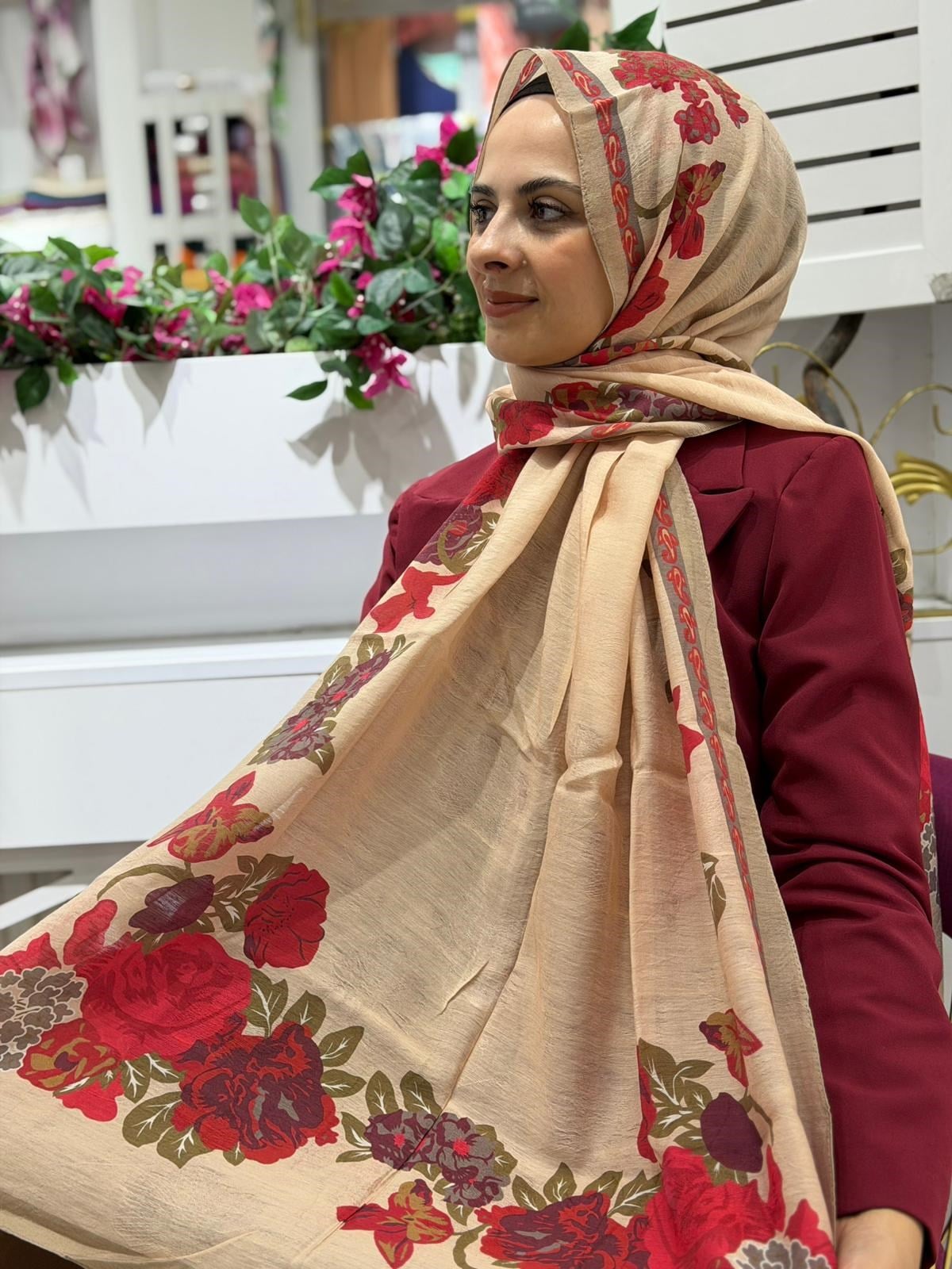 Shamia Jakarlı İpek Şal 02