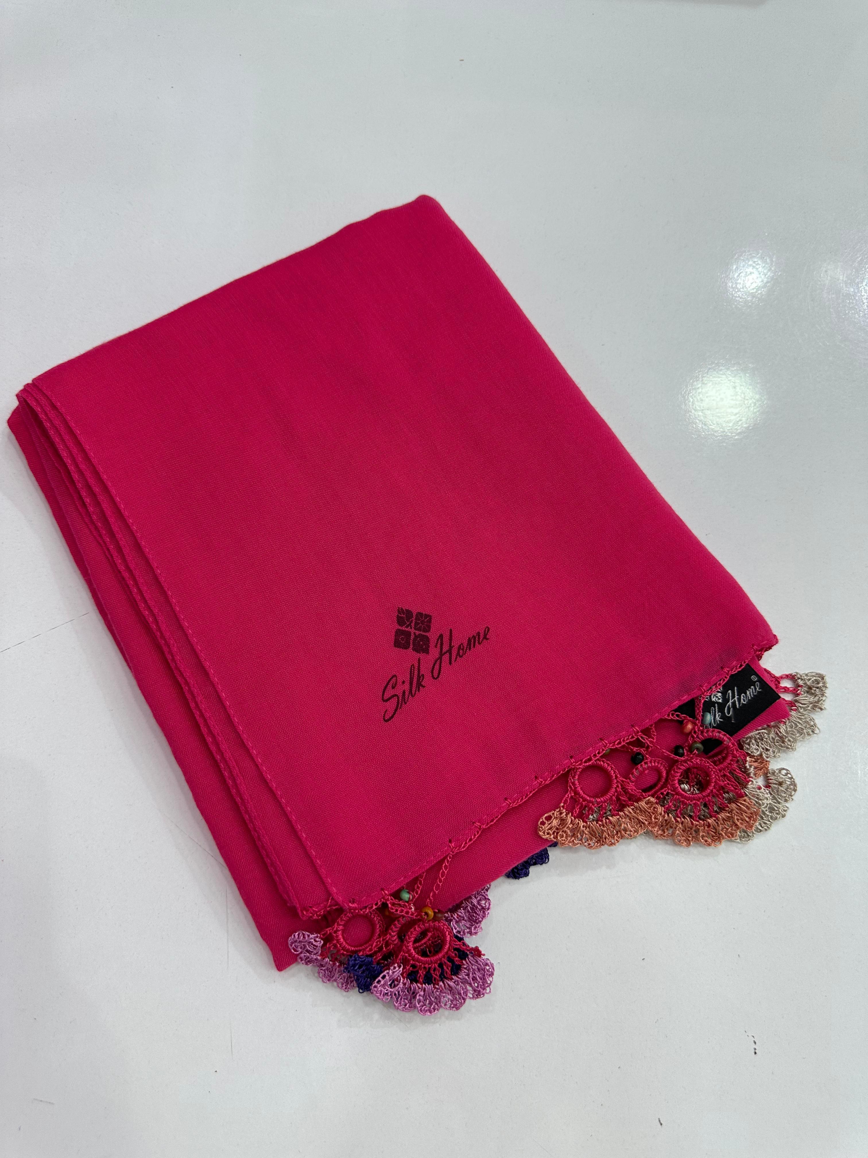 Silk Home Oyalı Şal Açık Fuşya Rengi
