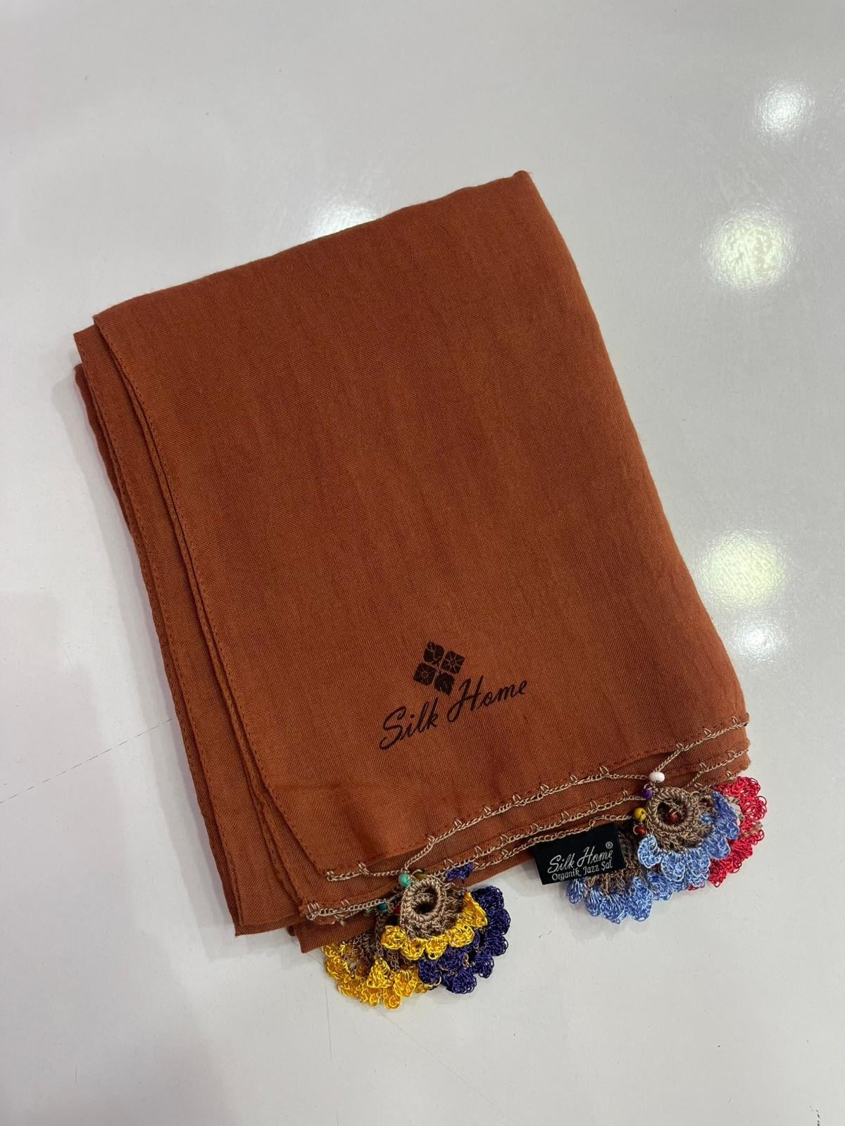 Silk Home Oyalı Şal Taba 02 Rengi