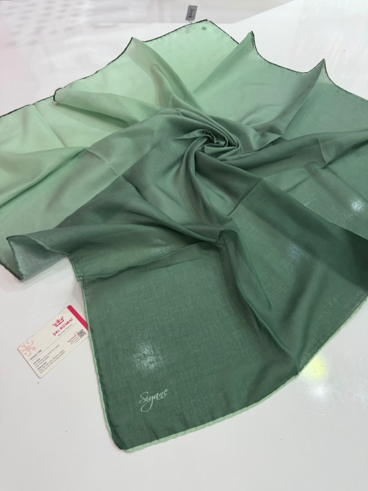 Siyane Degrade Natural Eşarp 06