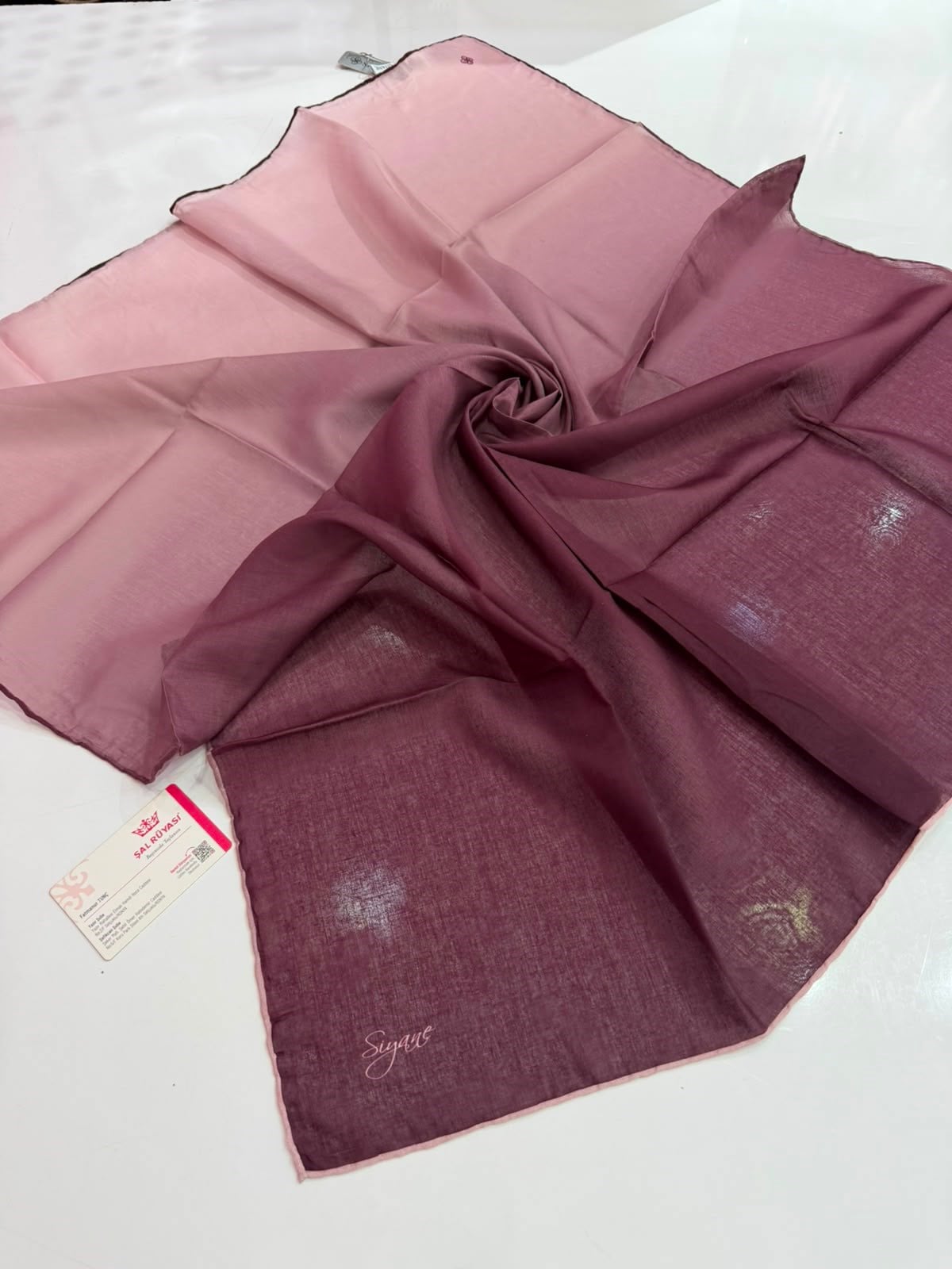 Siyane Degrade Natural Eşarp 07