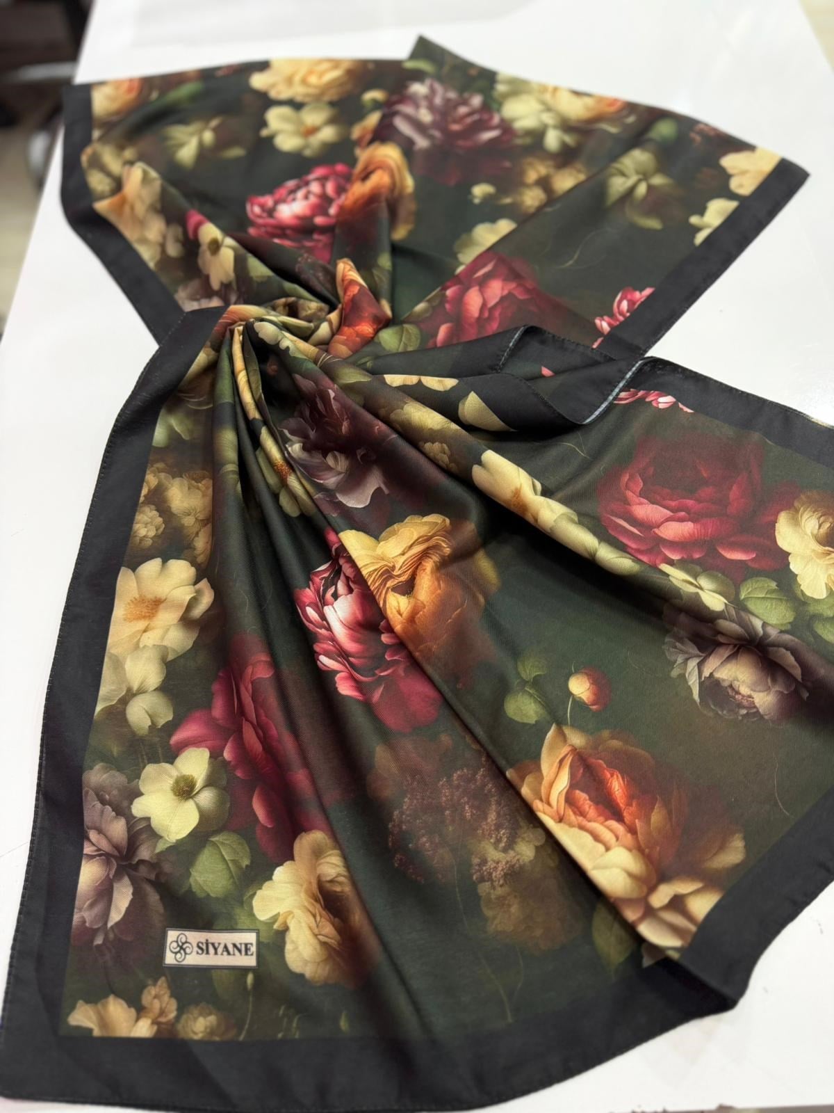 Siyane Desenli Flowers Serisi 11