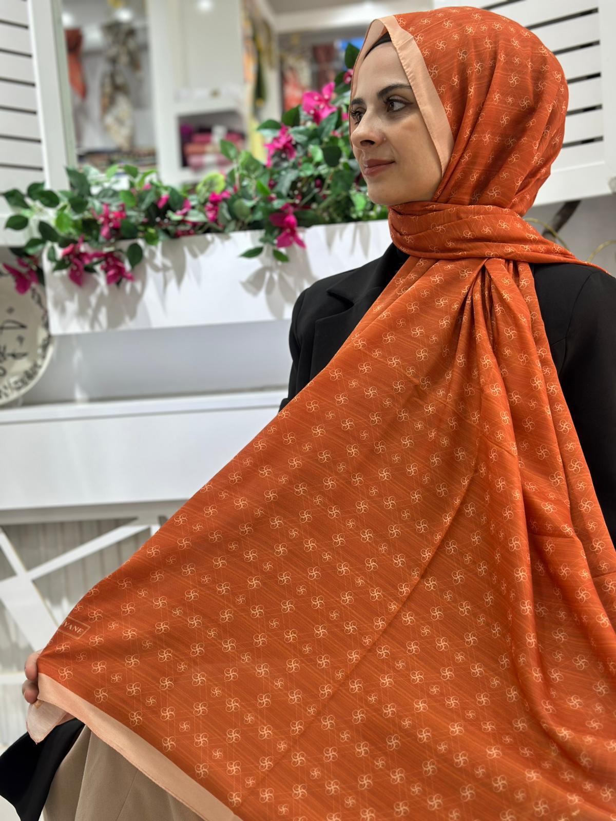 Siyane Desenli Pamuklu Şal 20