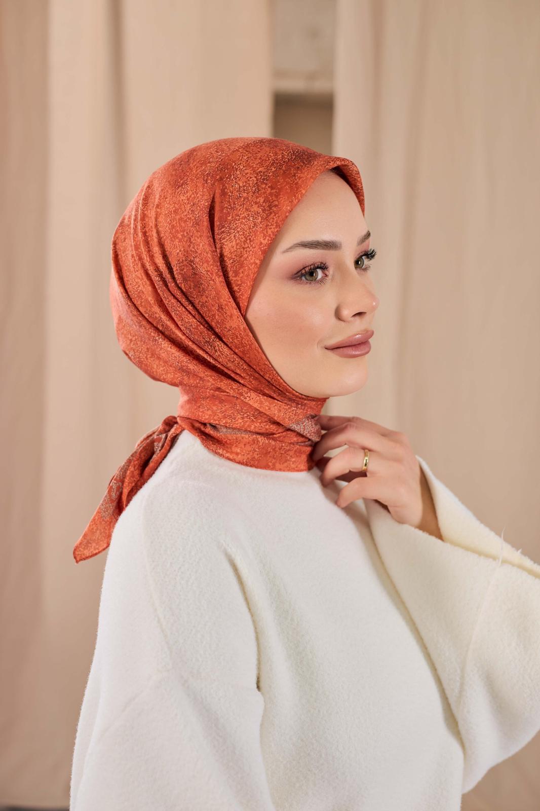 Siyane Desenli Soft Eşarp 04