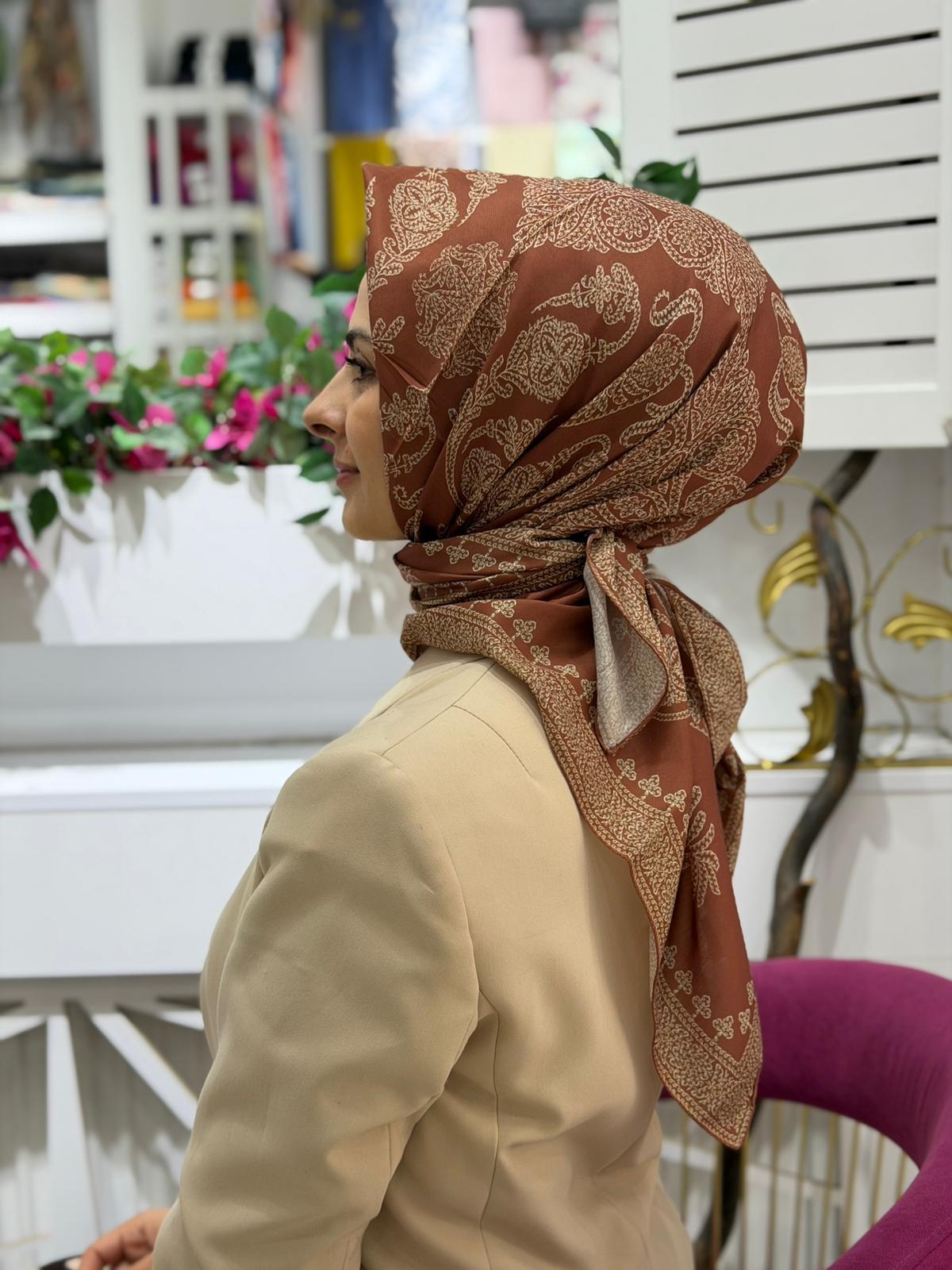 Siyane Yeni Motif Eşarp 06