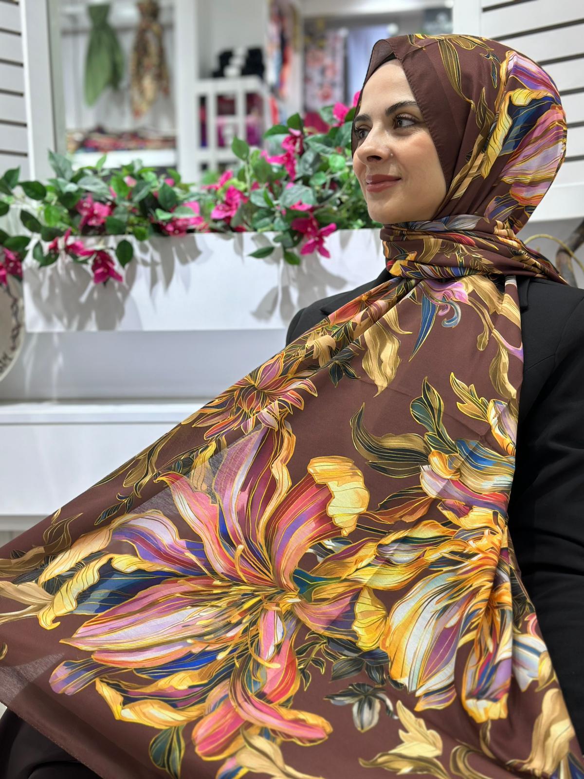 Siyane Zambak Şal 10