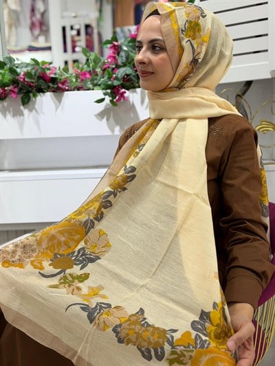 Shamia Jakarlı İpek Şal 06