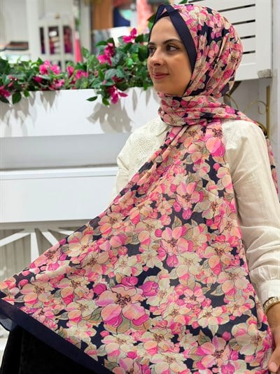 Siyane Flora Natural Şal 13