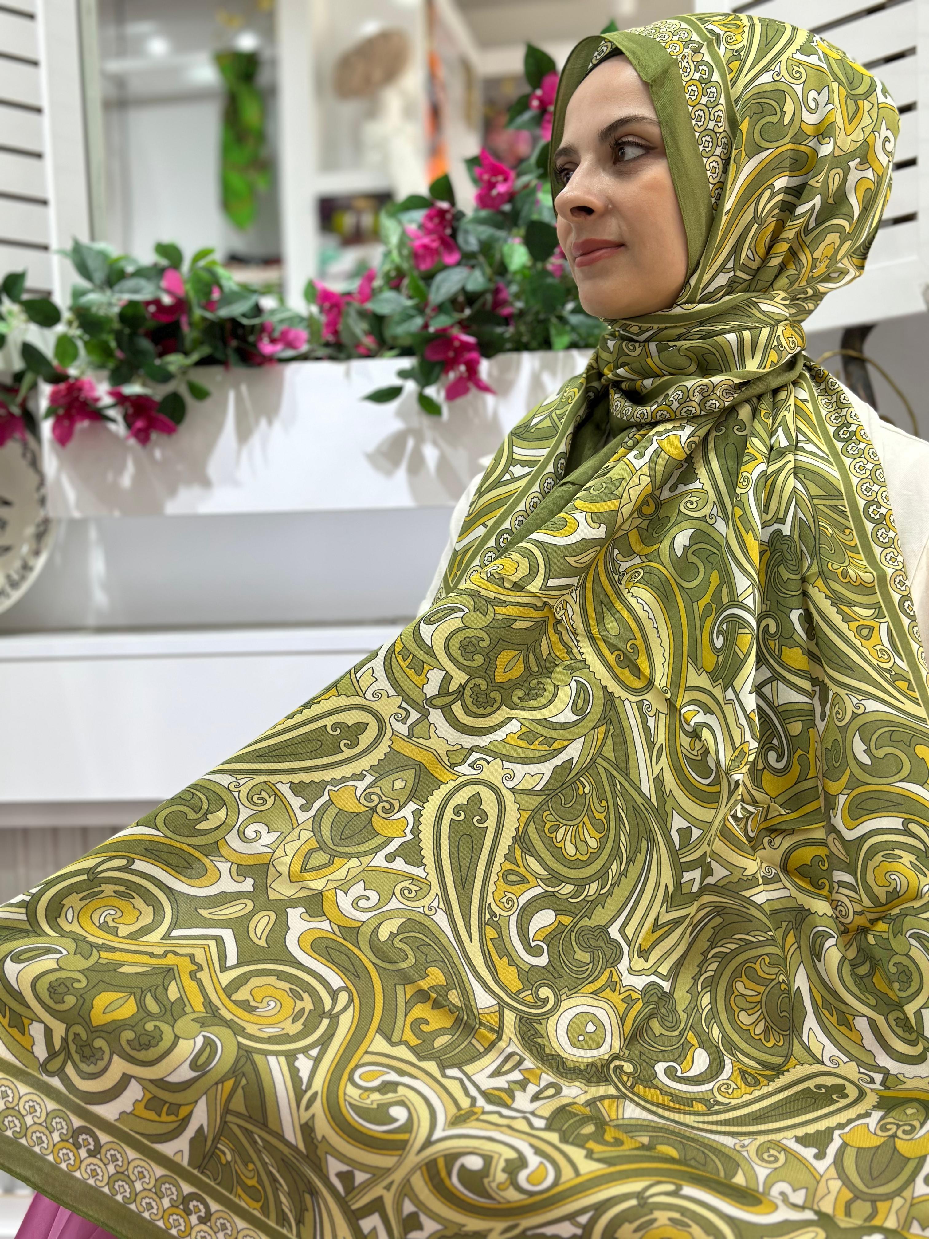 Armine Desenli Floş Viskon Şal 04