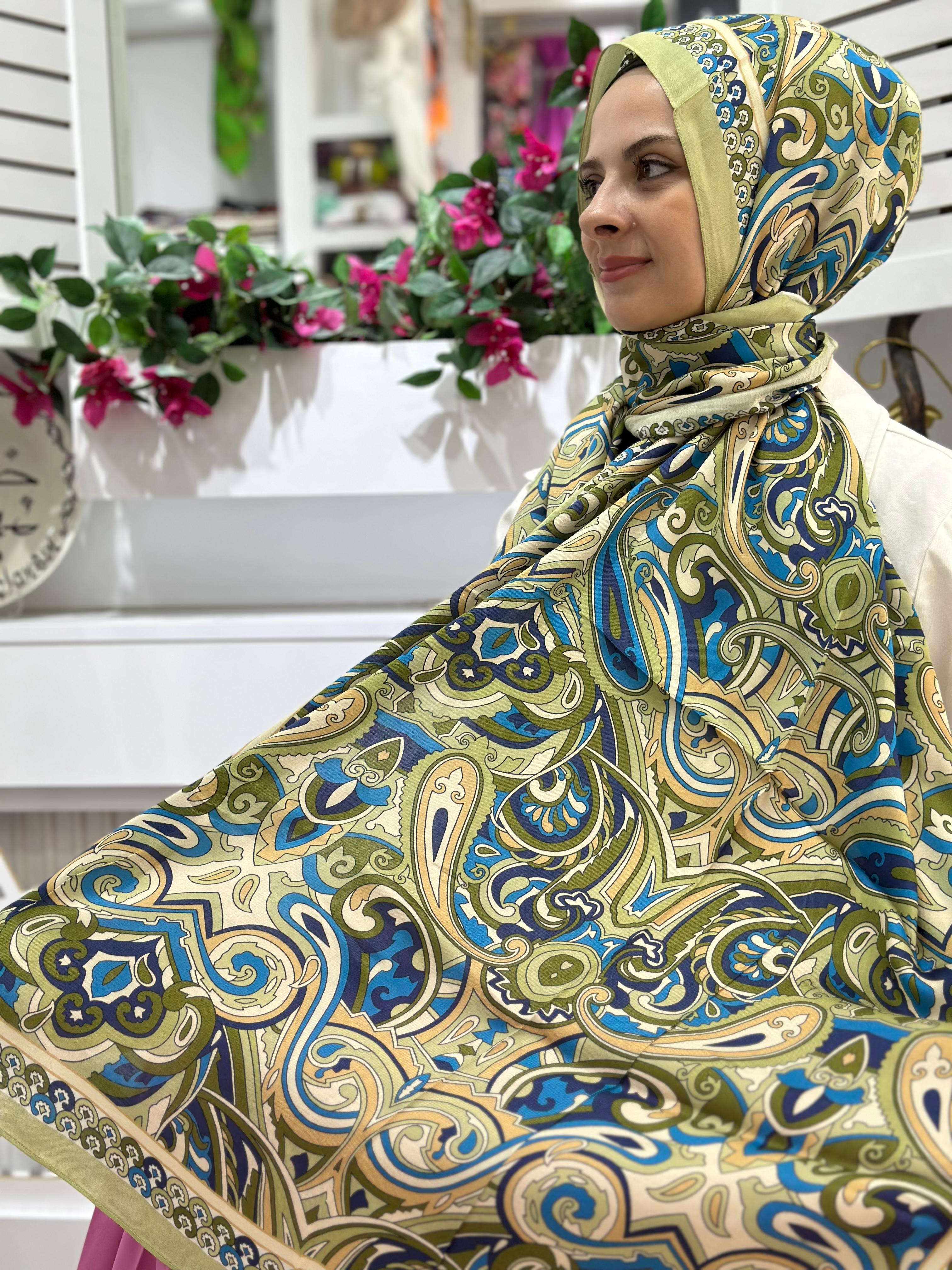 Armine Desenli Floş Viskon Şal 08