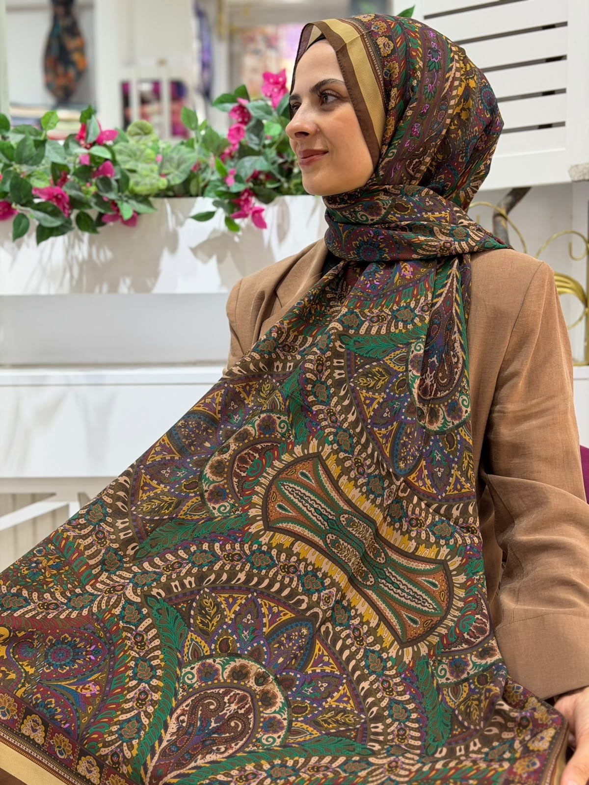 Armine Premium Desenli Şal 02