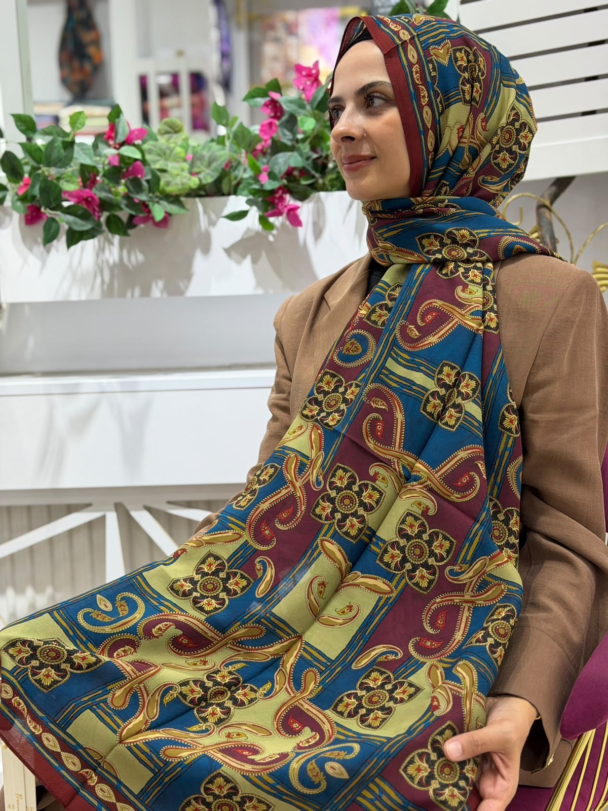 Armine Premium Desenli Şal 05