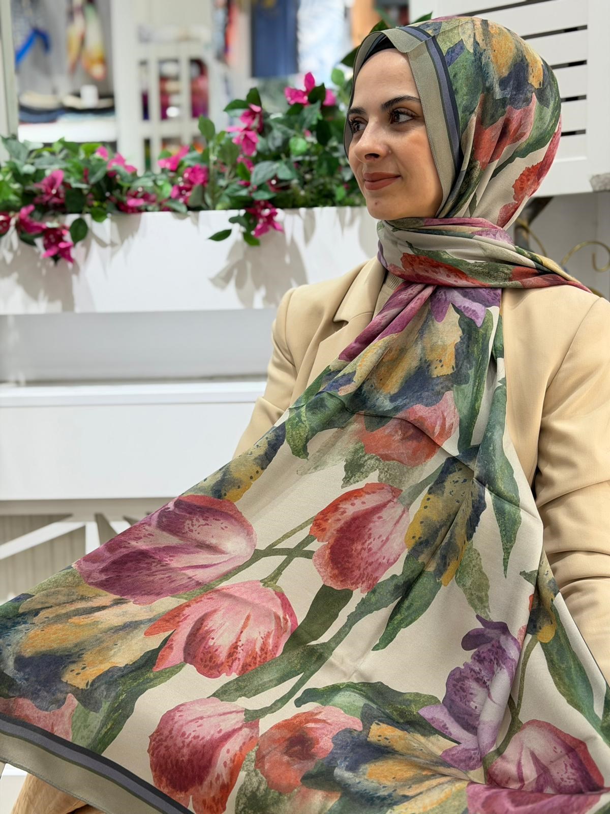 Armine Pure Floş Viskon Şal 04