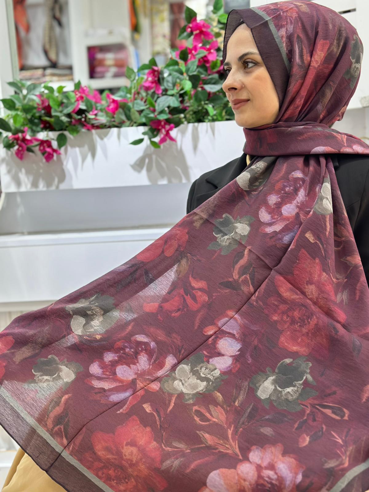 Belli Desenli Modal Şal 15