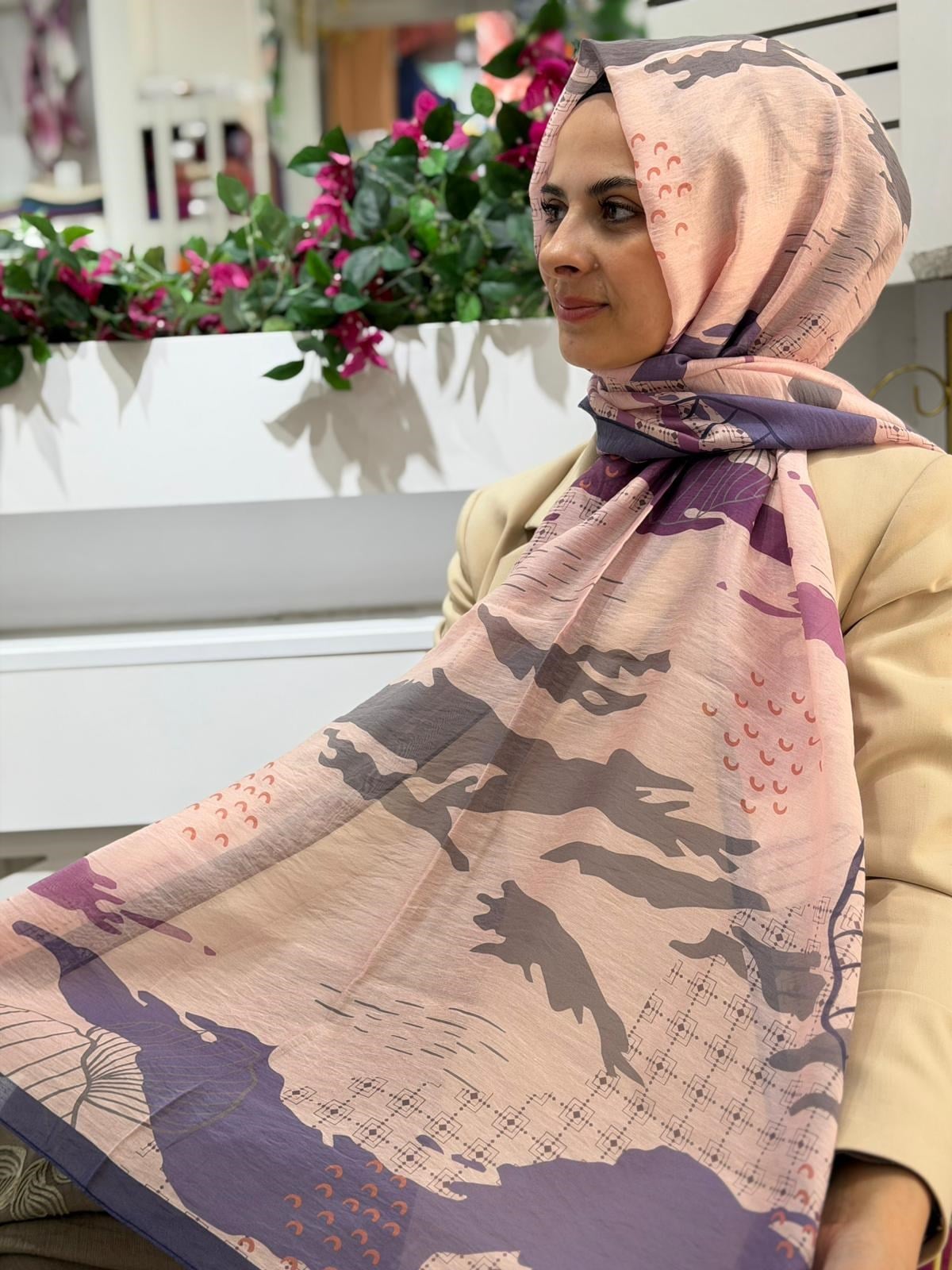Benetton Desenli Şal 01