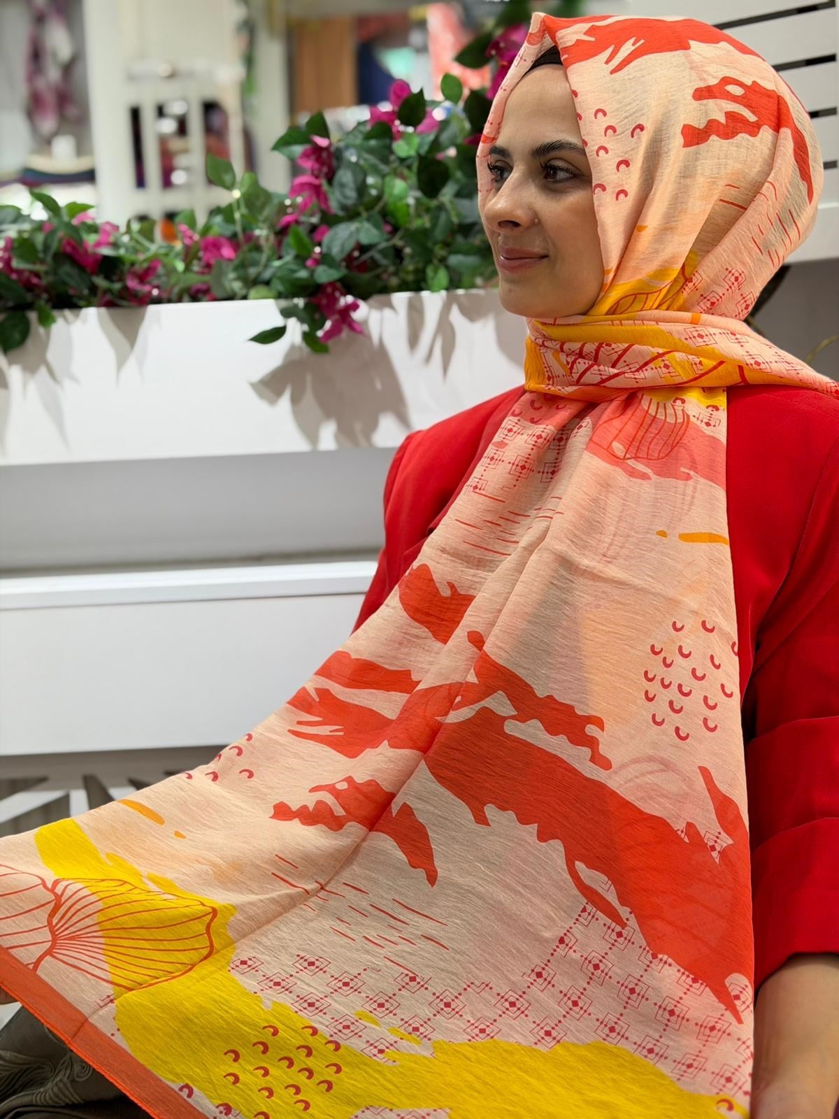 Benetton Desenli Şal 04