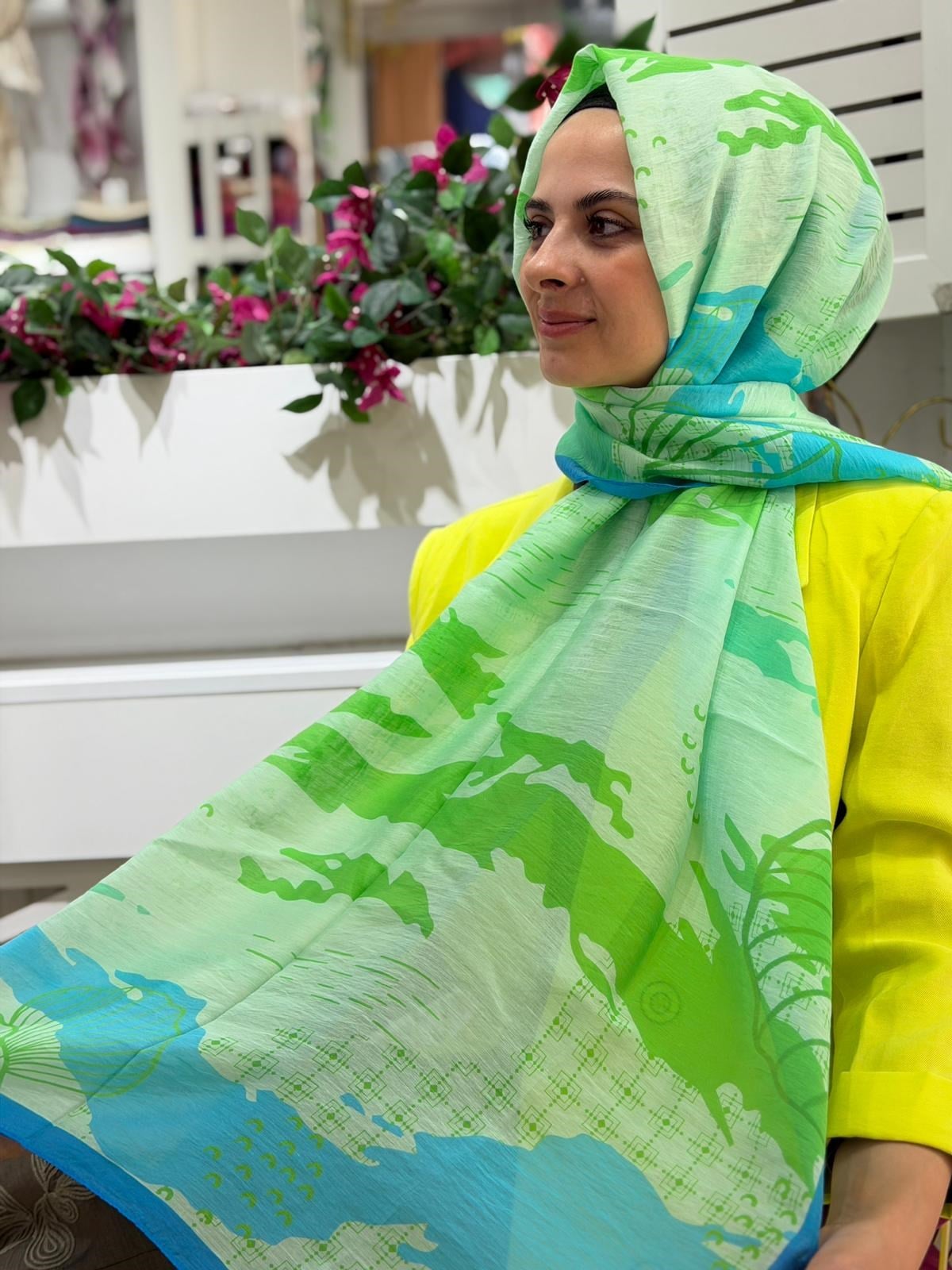 Benetton Desenli Şal 06