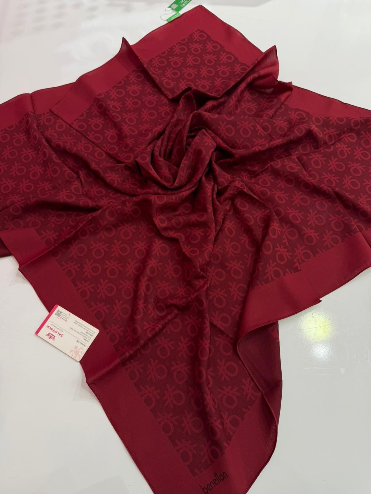 Benetton Monogram Elegante Eşarp 11