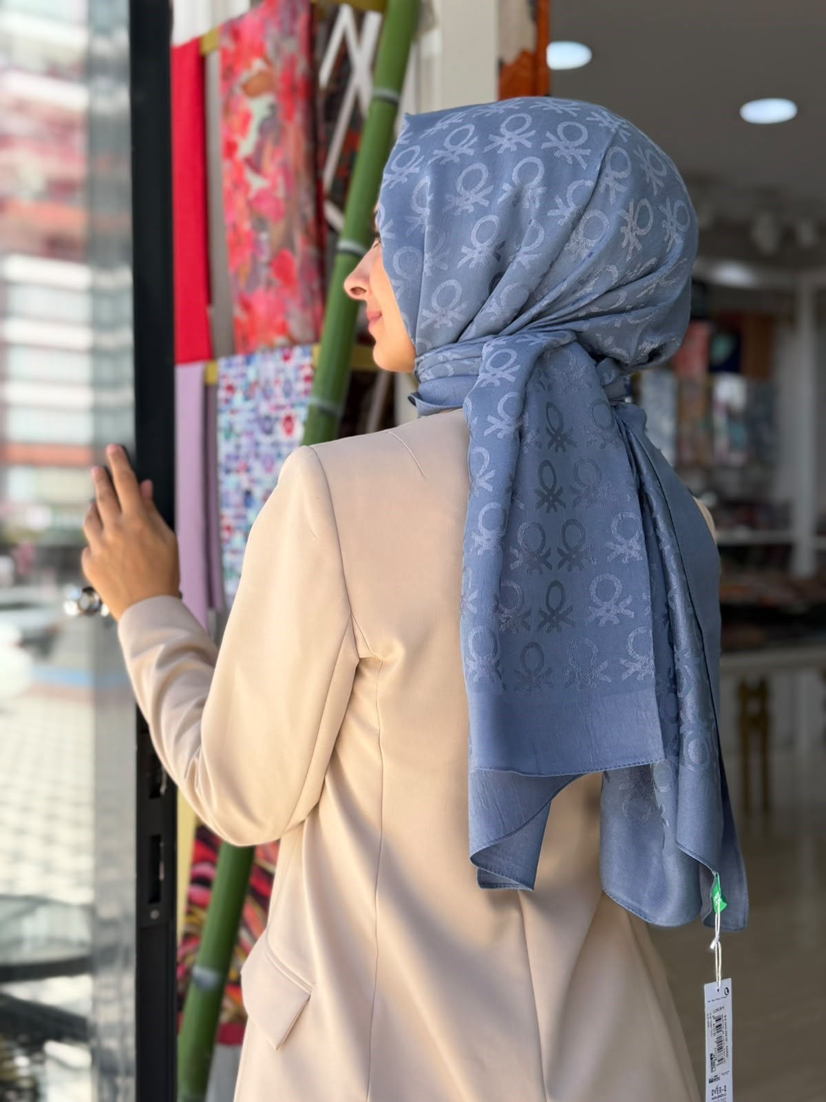 Benetton Naia Şal İndigo Rengi
