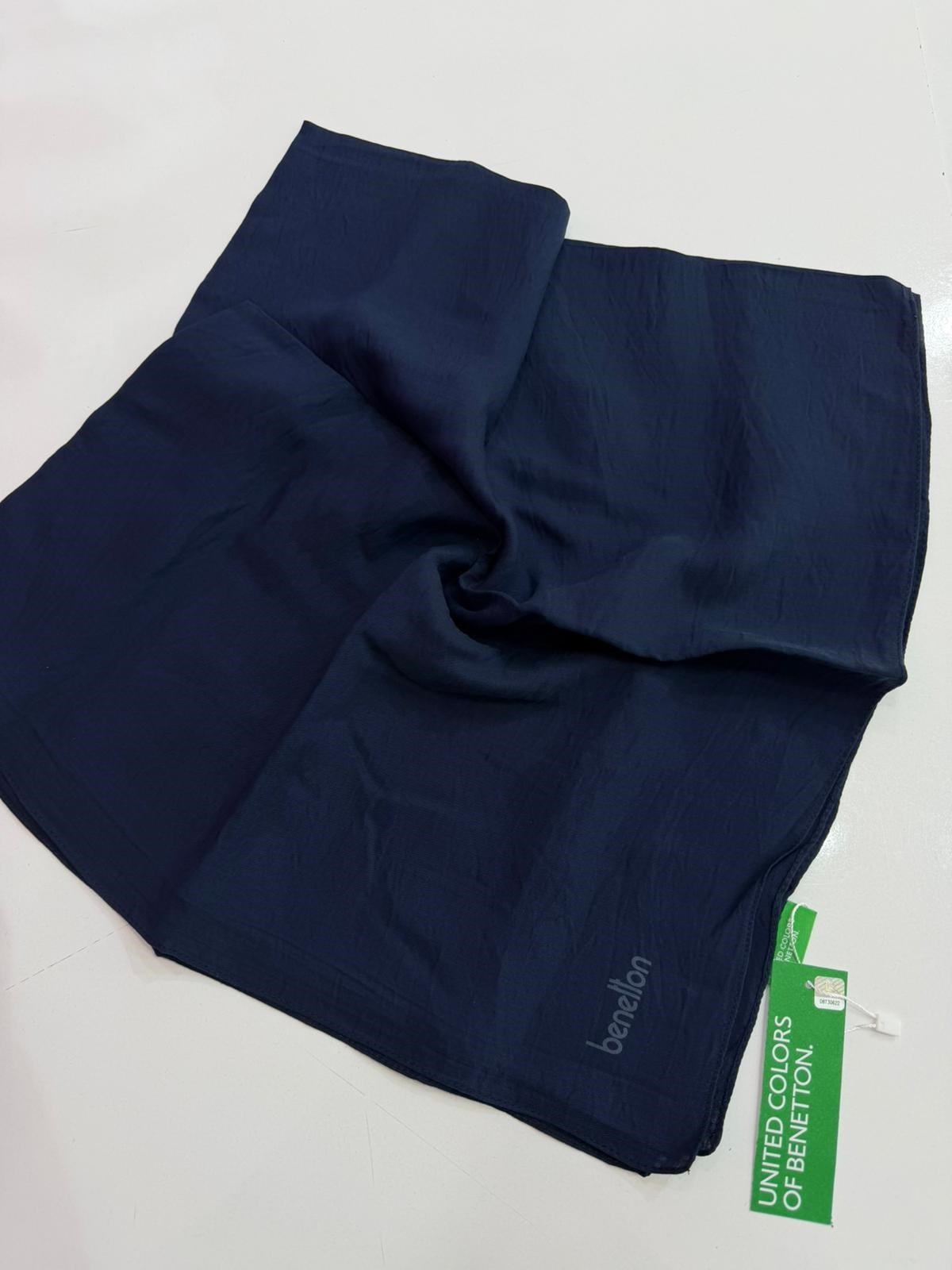 Benetton Viscon Eşarp Lacivert Rengi