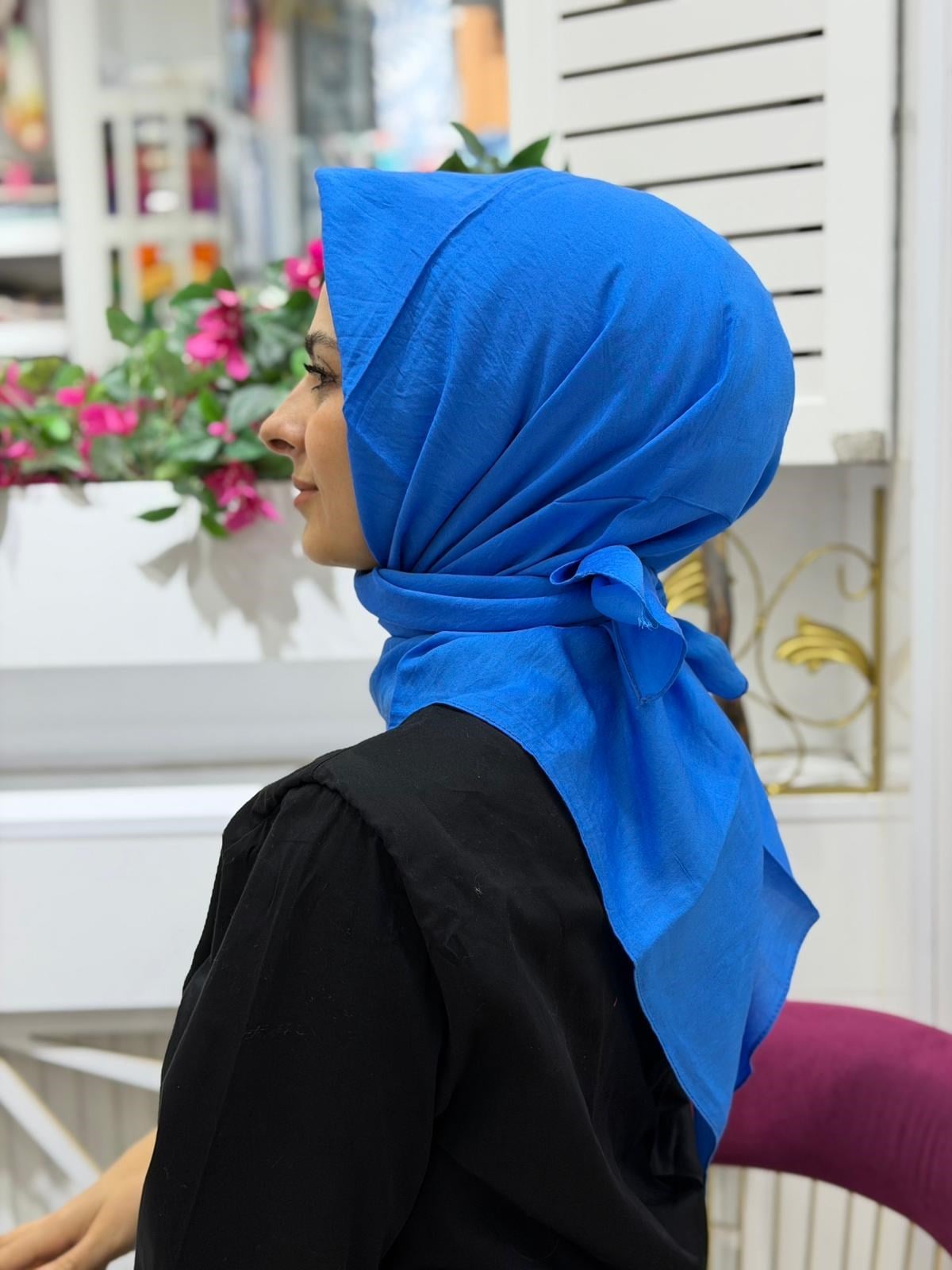 Benetton Viscon Eşarp Mavi Rengi