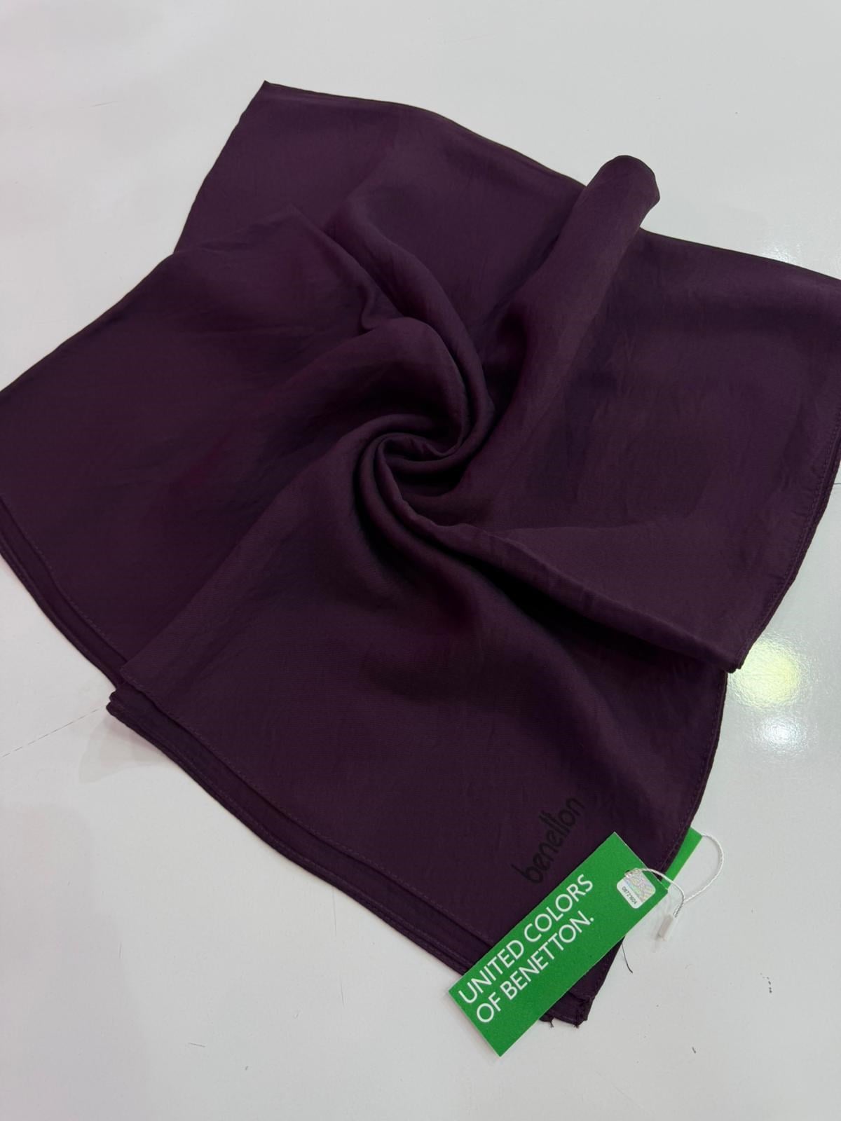 Benetton Viscon Eşarp Patlıcan Moru Rengi