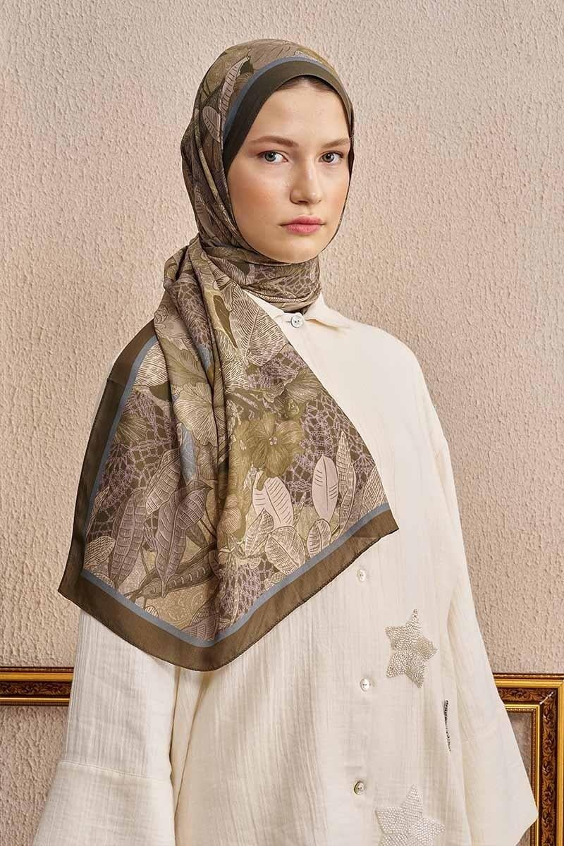 Ed Scarf Celebrity Fiorenza Şal Haki Rengi