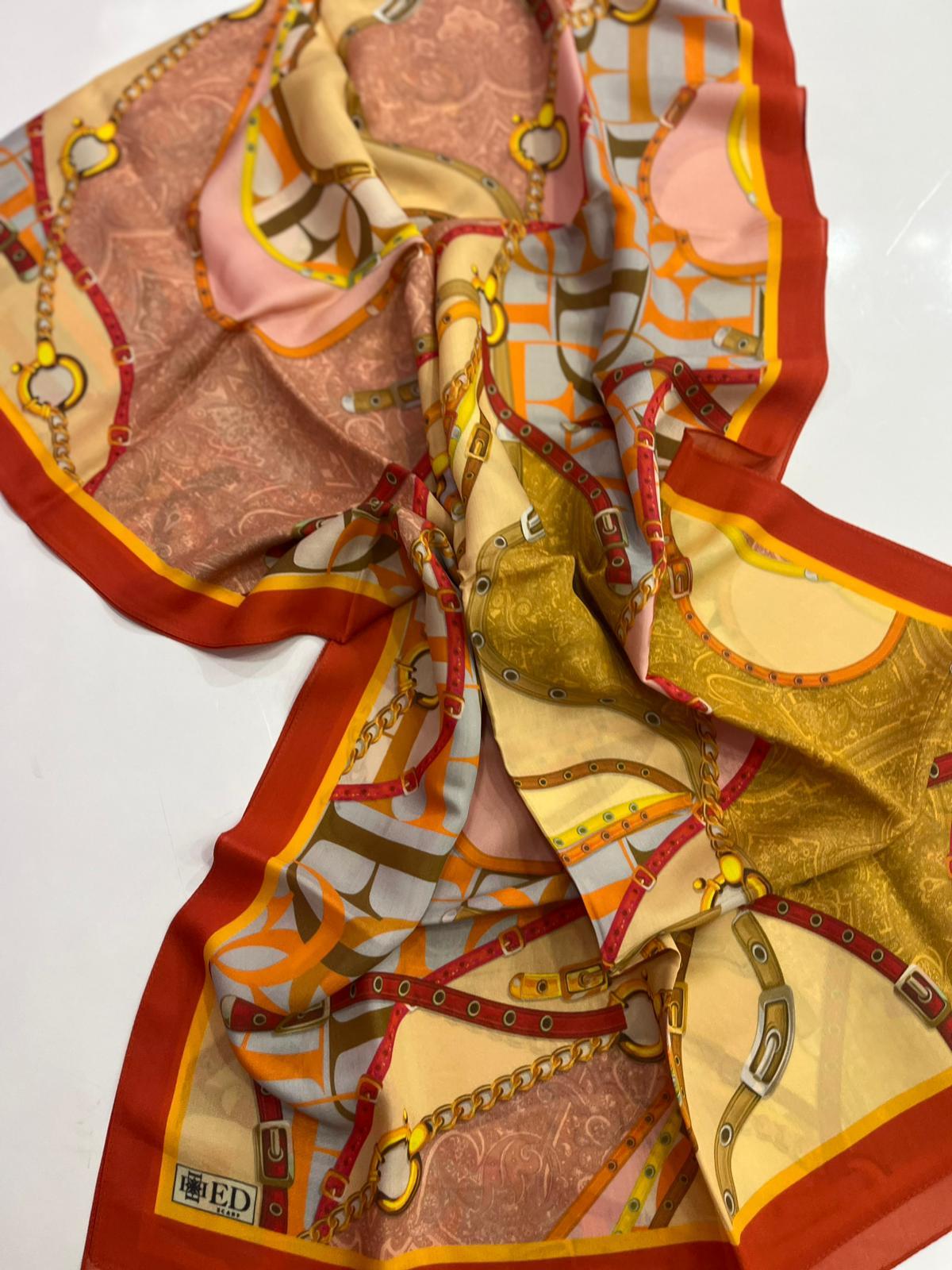 Ed Scarf Desenli Floş Şal 01