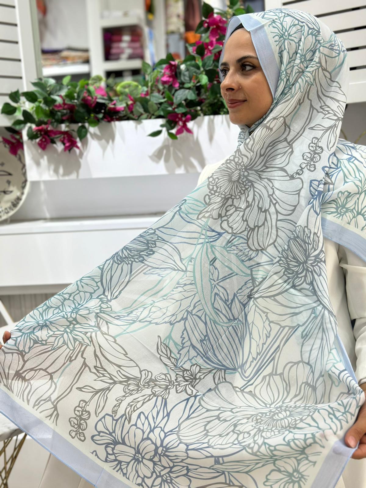 Ed Scarf Desenli Viskon Şal 03