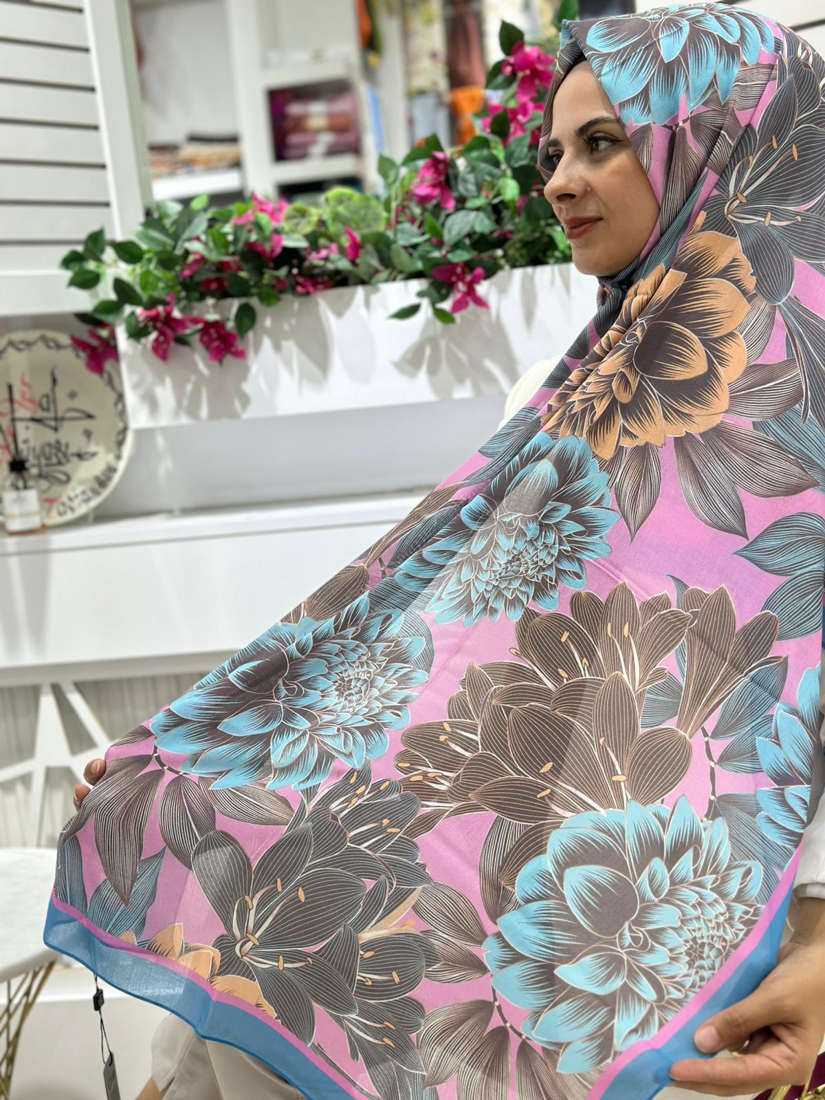 Ed Scarf Desenli Viskon Şal 09