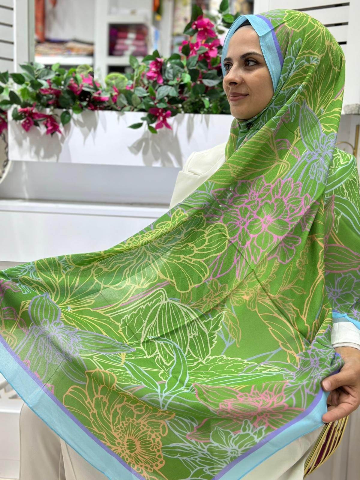 Ed Scarf Desenli Viskon Şal 09