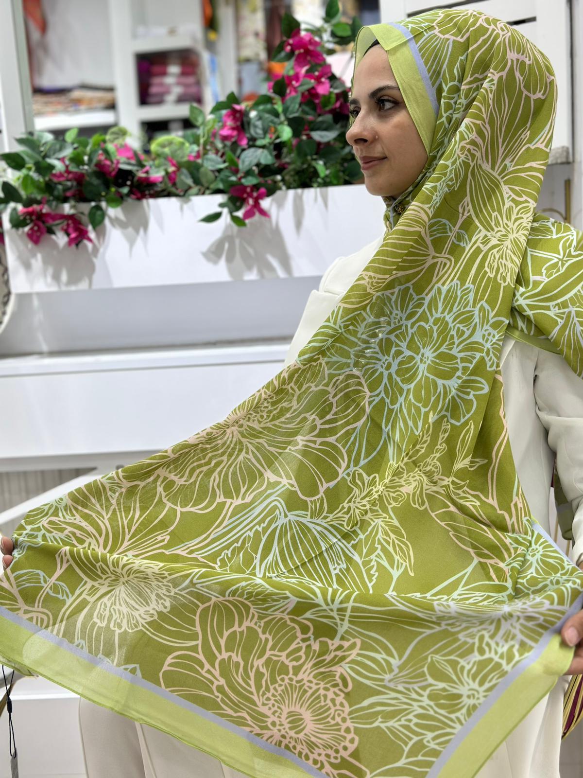 Ed Scarf Desenli Viskon Şal 10