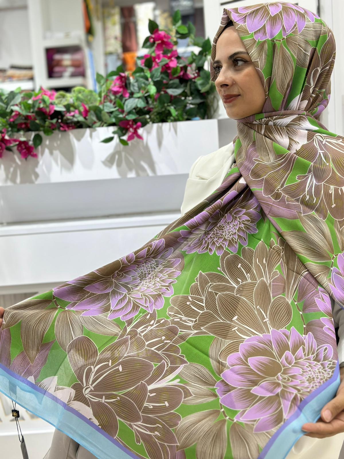 Ed Scarf Desenli Viskon Şal 11