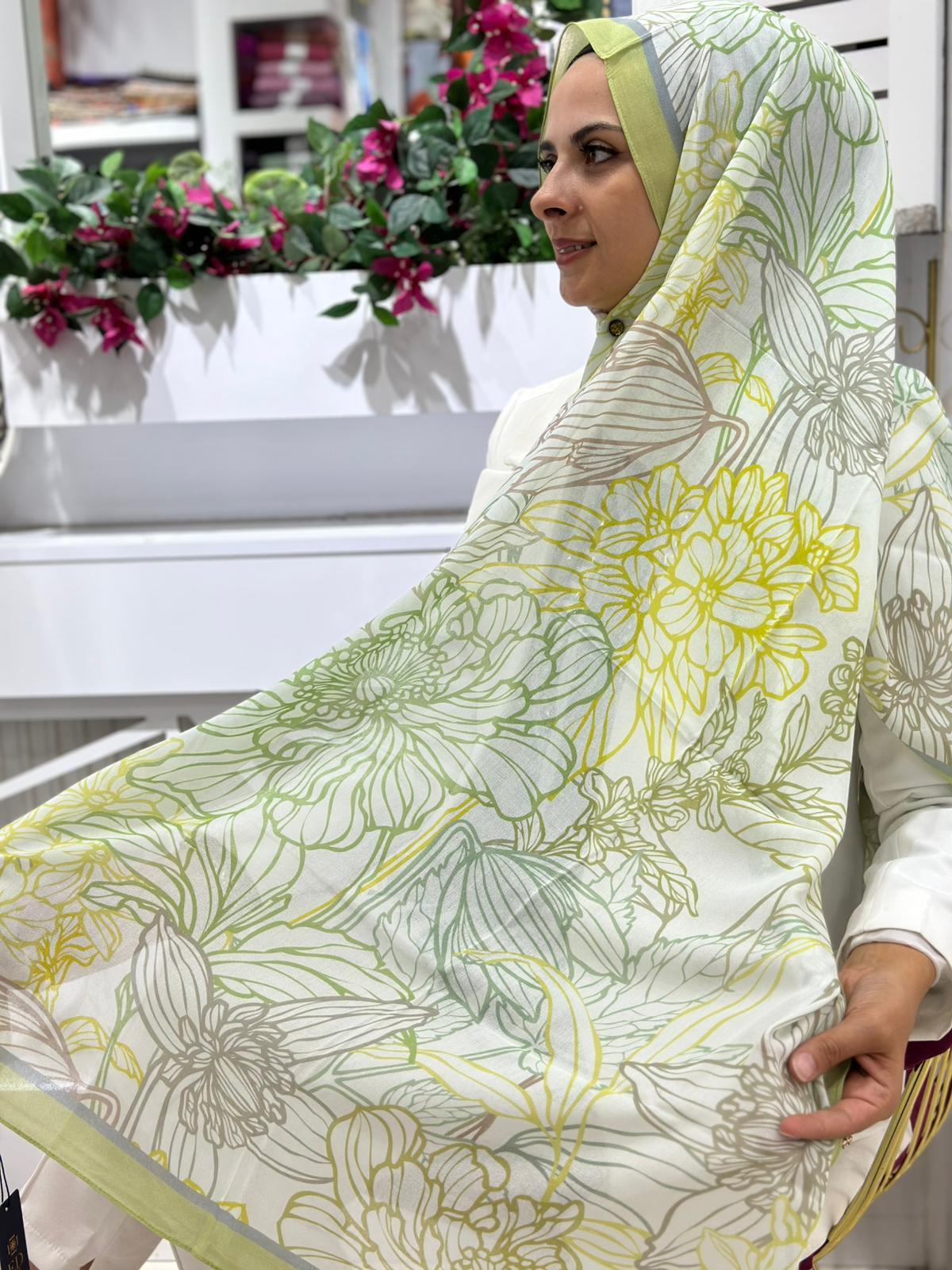 Ed Scarf Desenli Viskon Şal 12