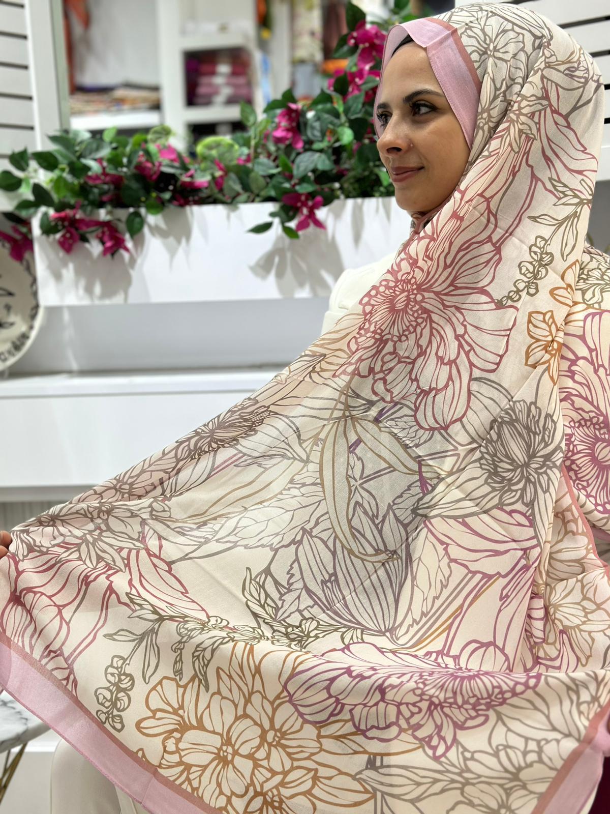 Ed Scarf Desenli Viskon Şal 13