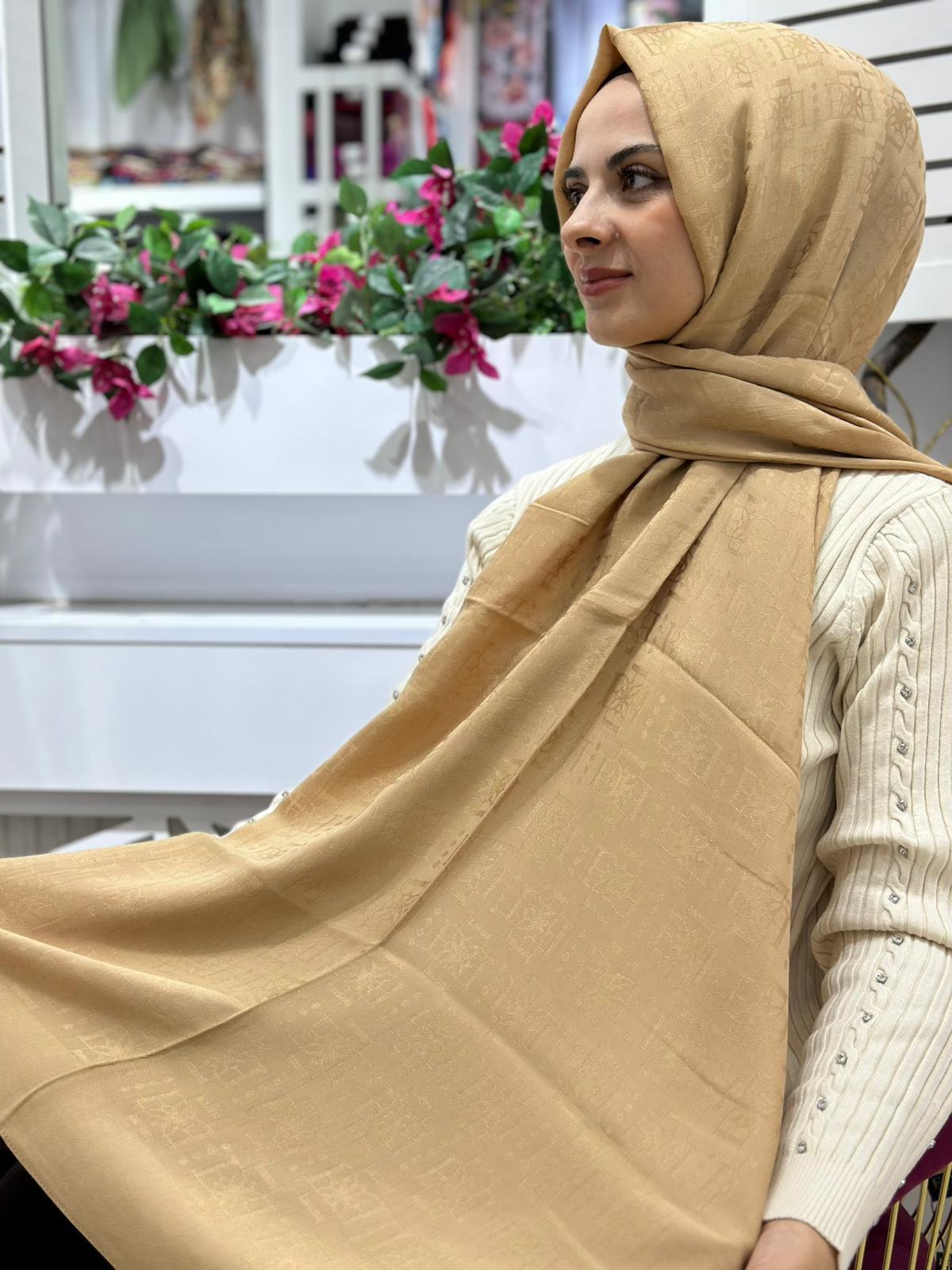 Ed Scarf Naia Pamuk Logo Şal 01