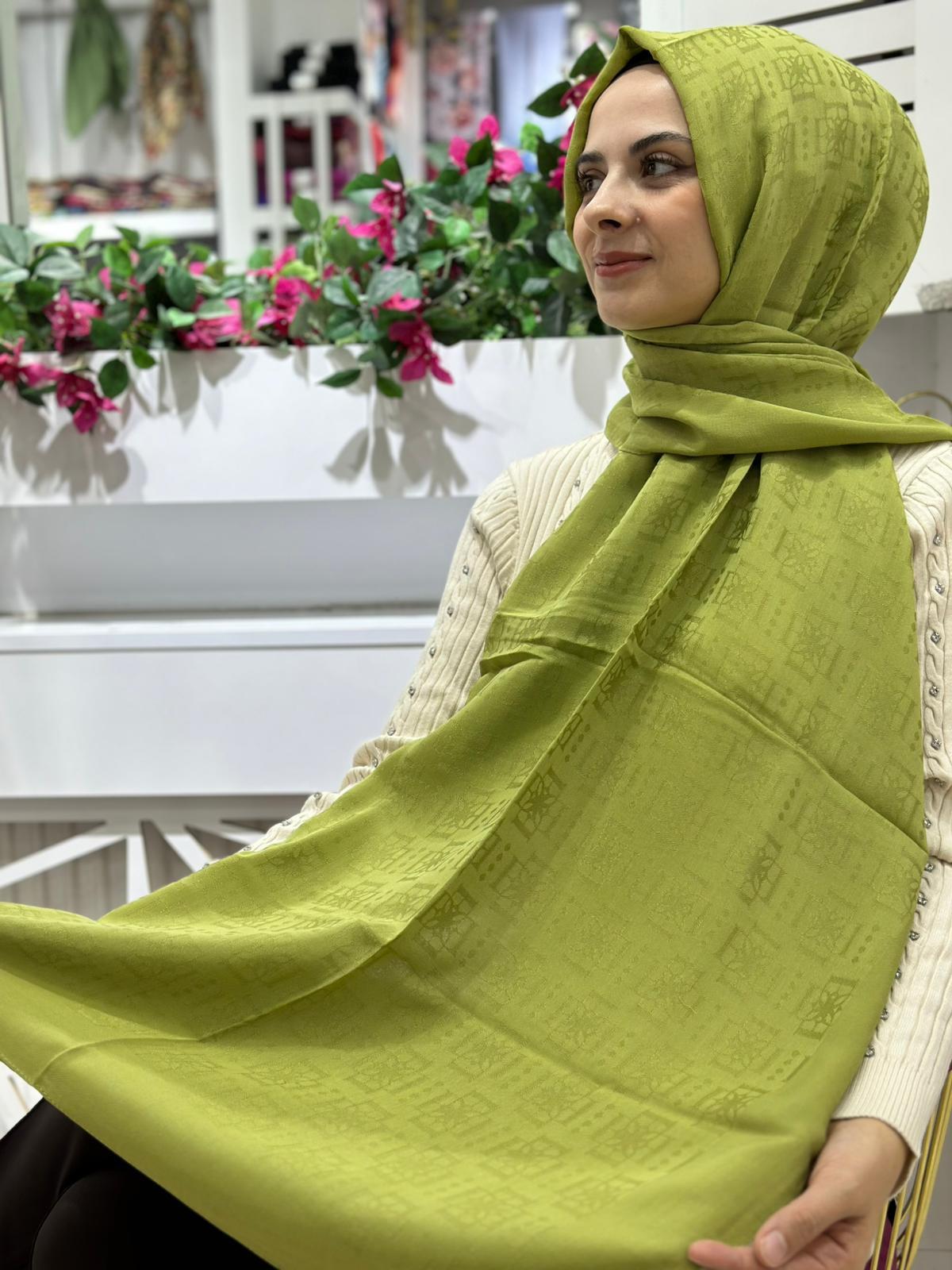 Ed Scarf Naia Pamuk Logo Şal 08
