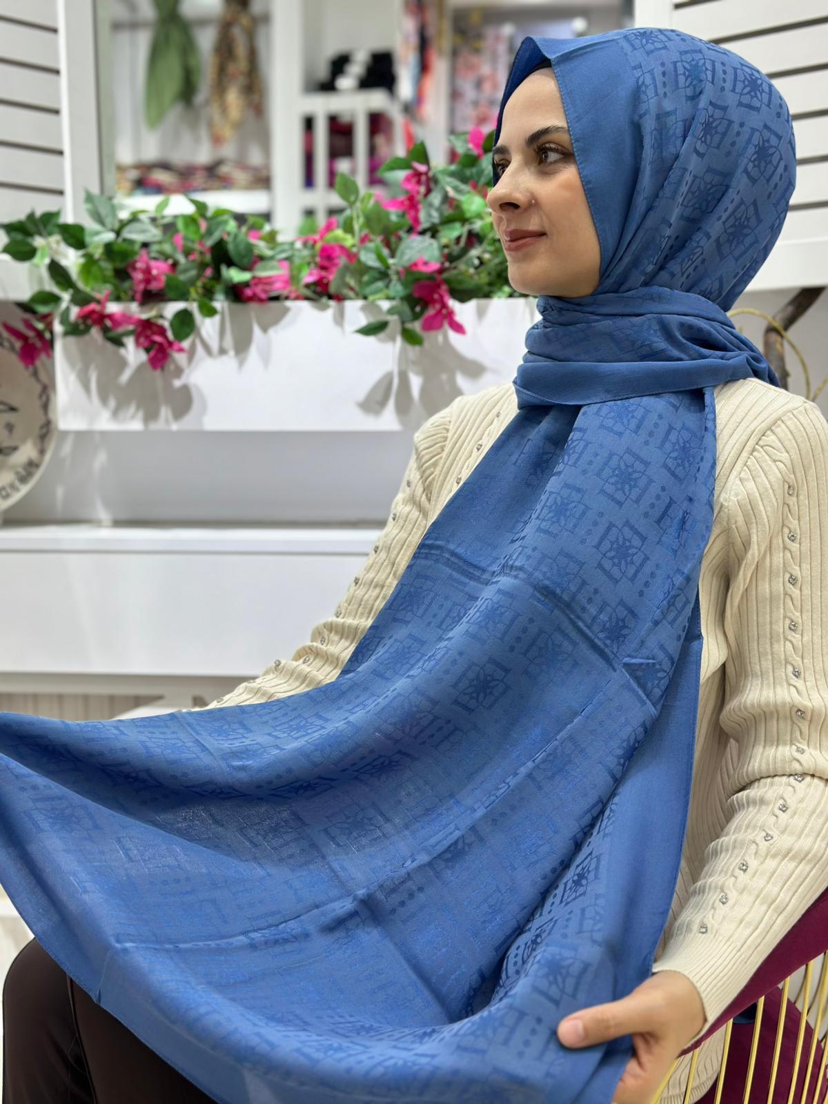 Ed Scarf Naia Pamuk Logo Şal 15