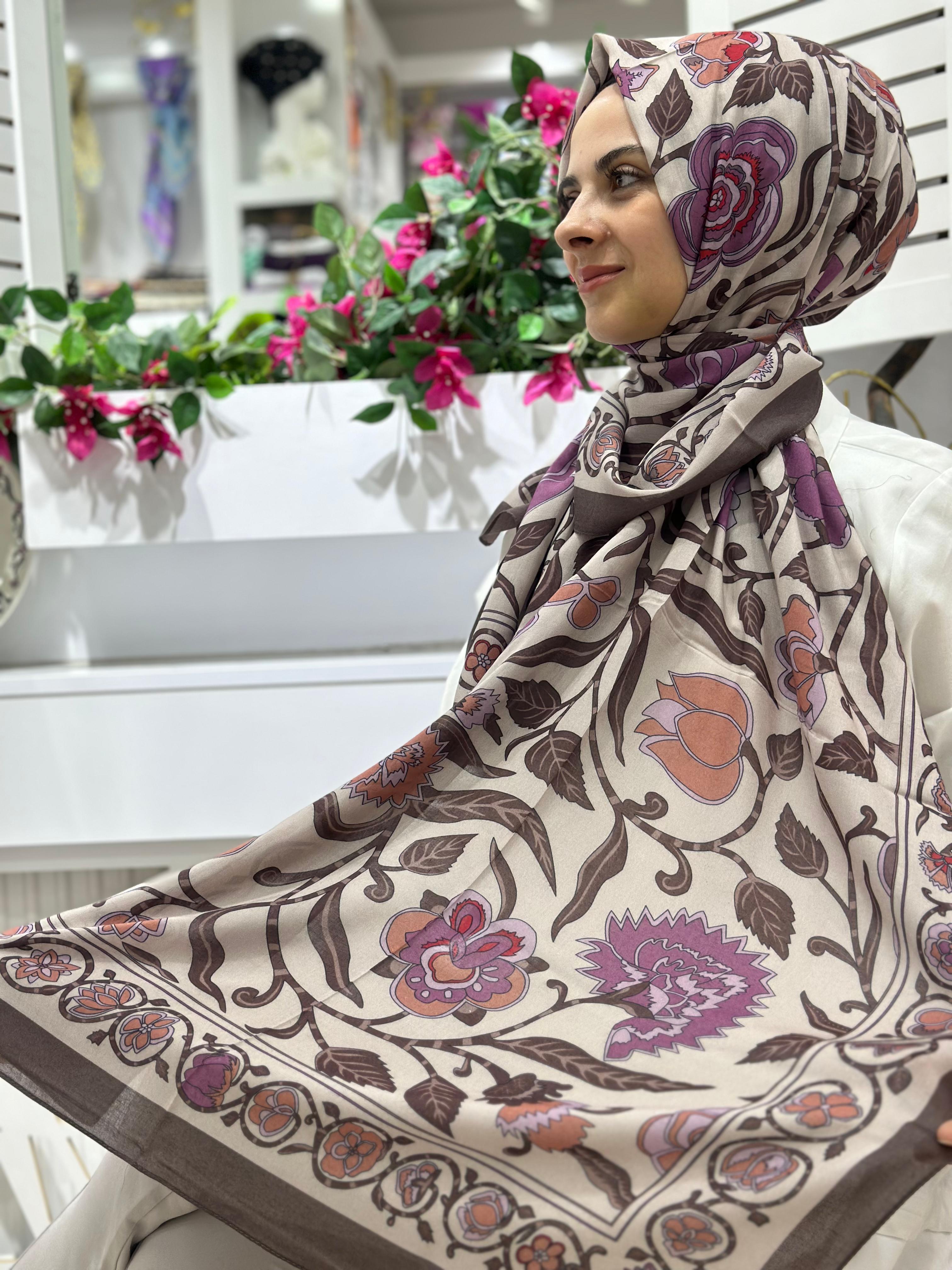 Emproyal Desenli %100 Cotton Şal 01