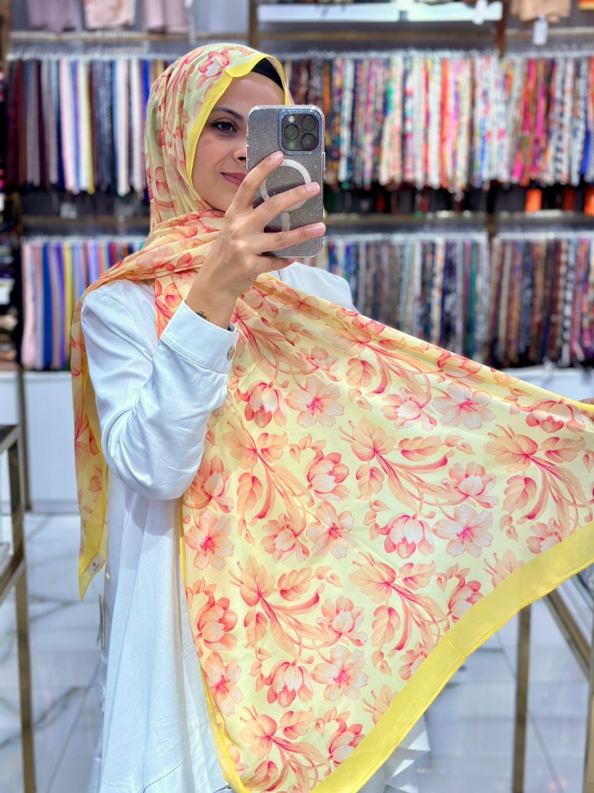 Emproyal Desenli %100 Cotton Şal 01