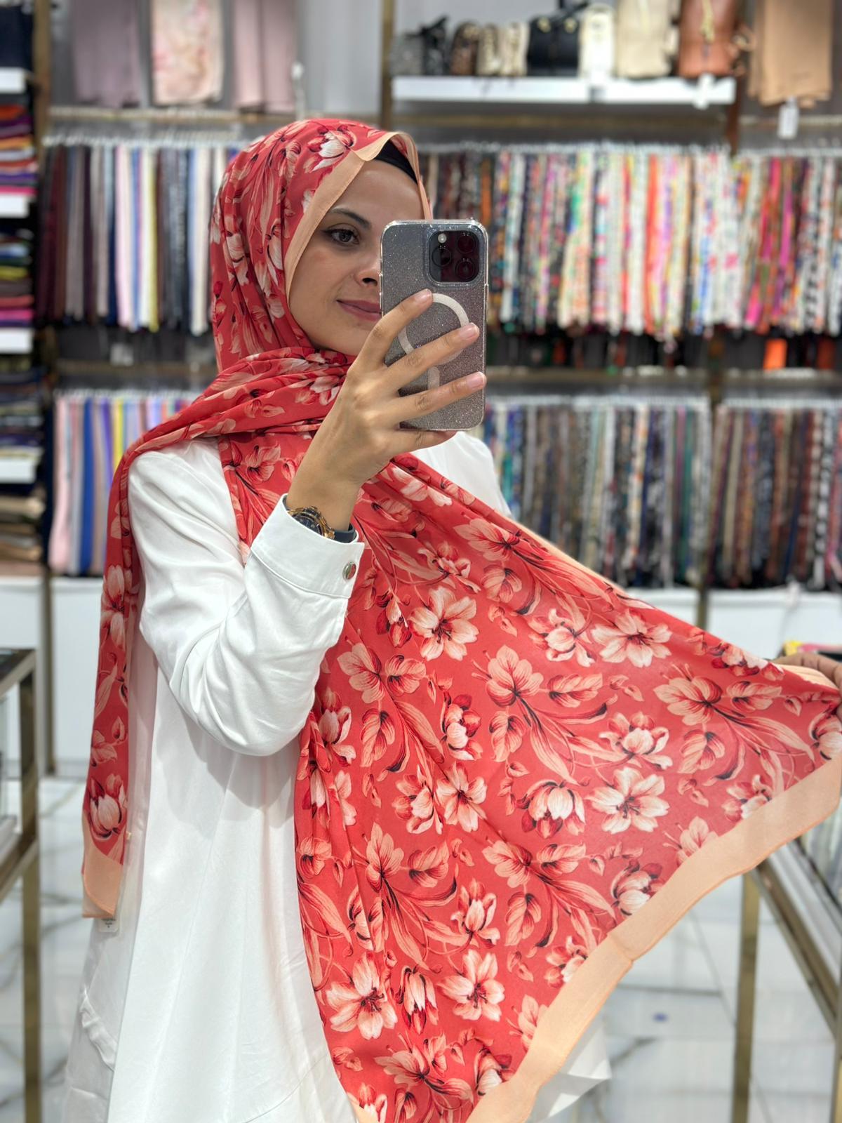Emproyal Desenli %100 Cotton Şal 02