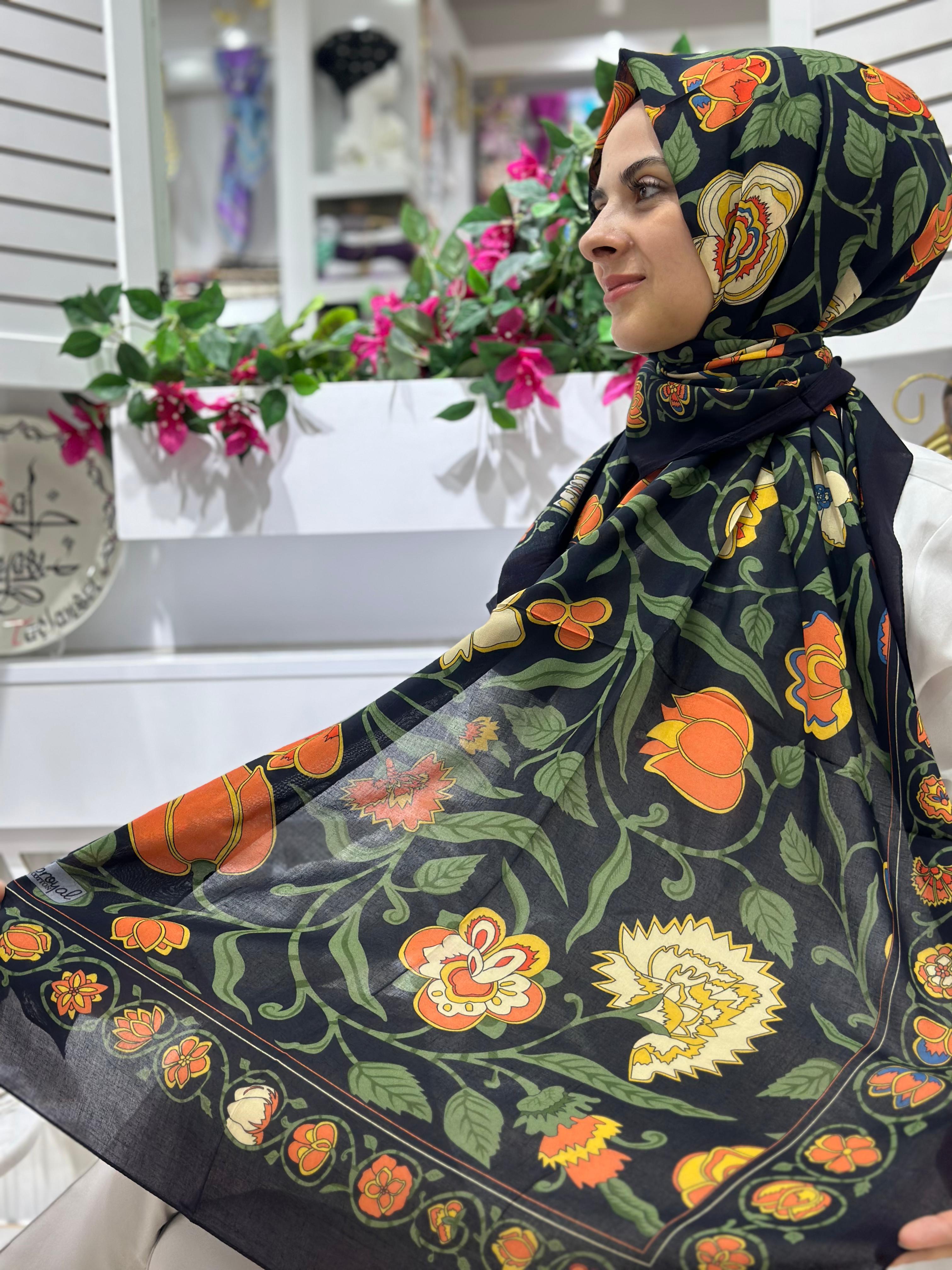 Emproyal Desenli %100 Cotton Şal 05