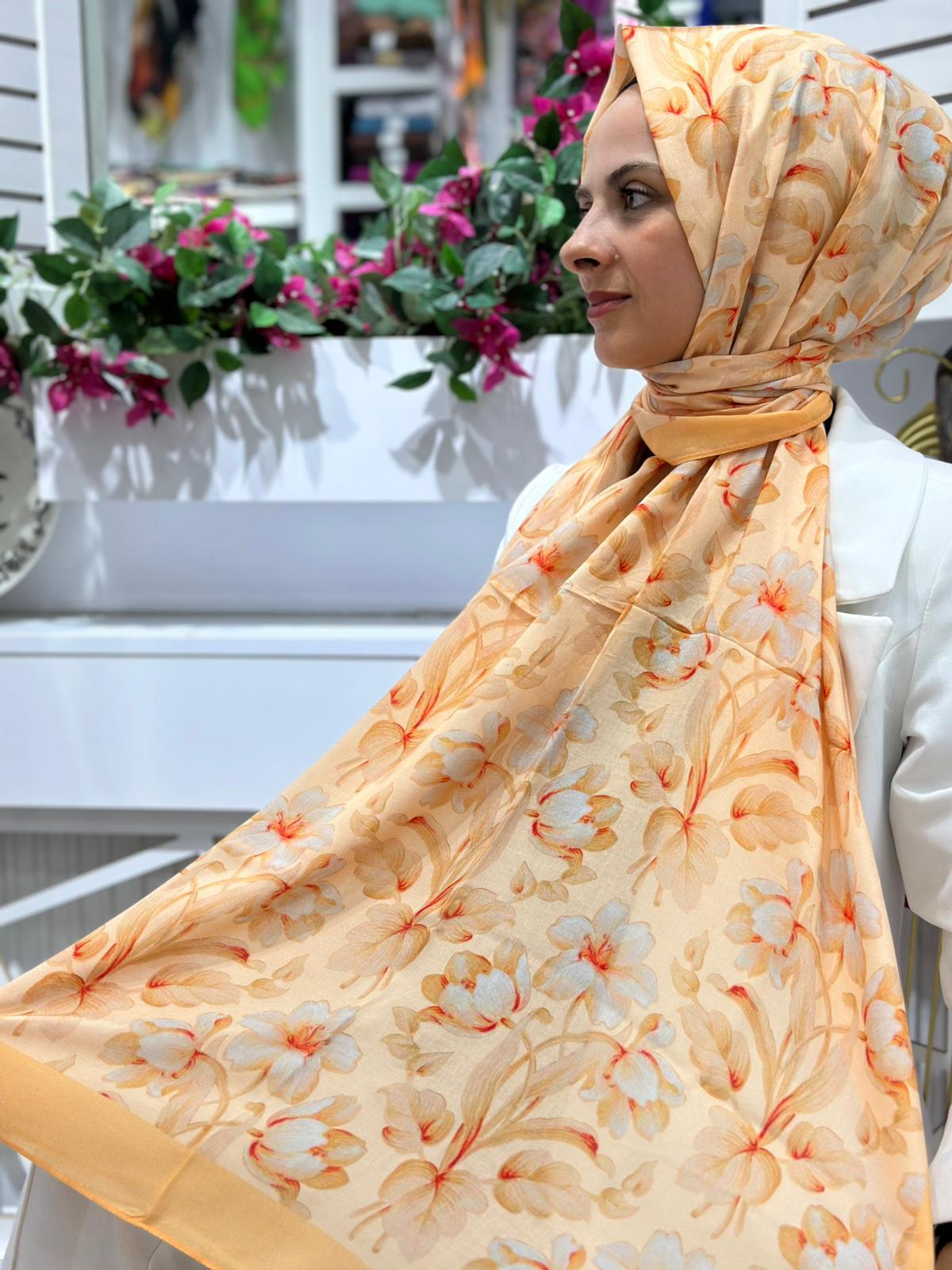 Emproyal Desenli %100 Cotton Şal 06