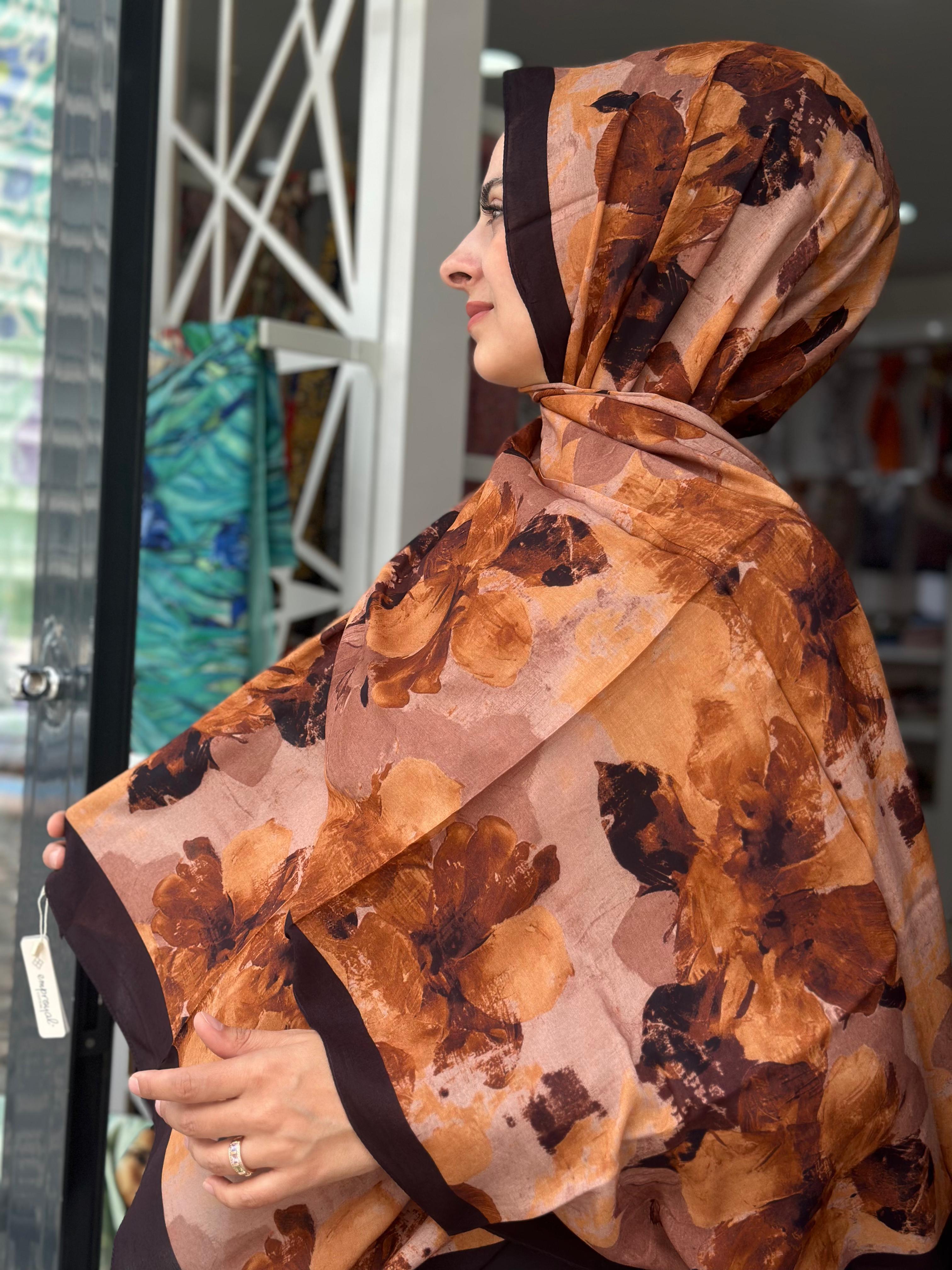 Emproyal Desenli %100 Cotton Şal 07