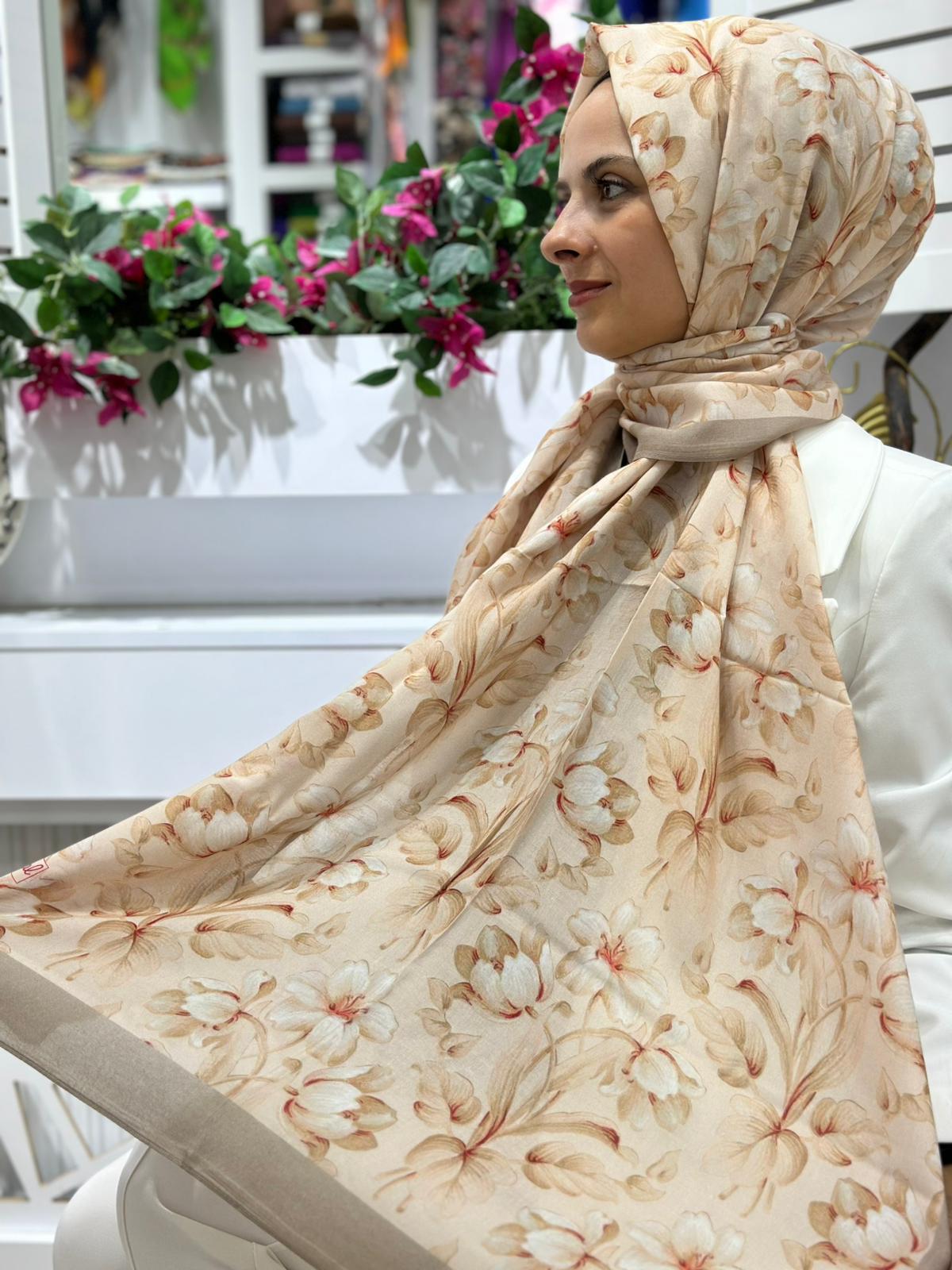 Emproyal Desenli %100 Cotton Şal 09