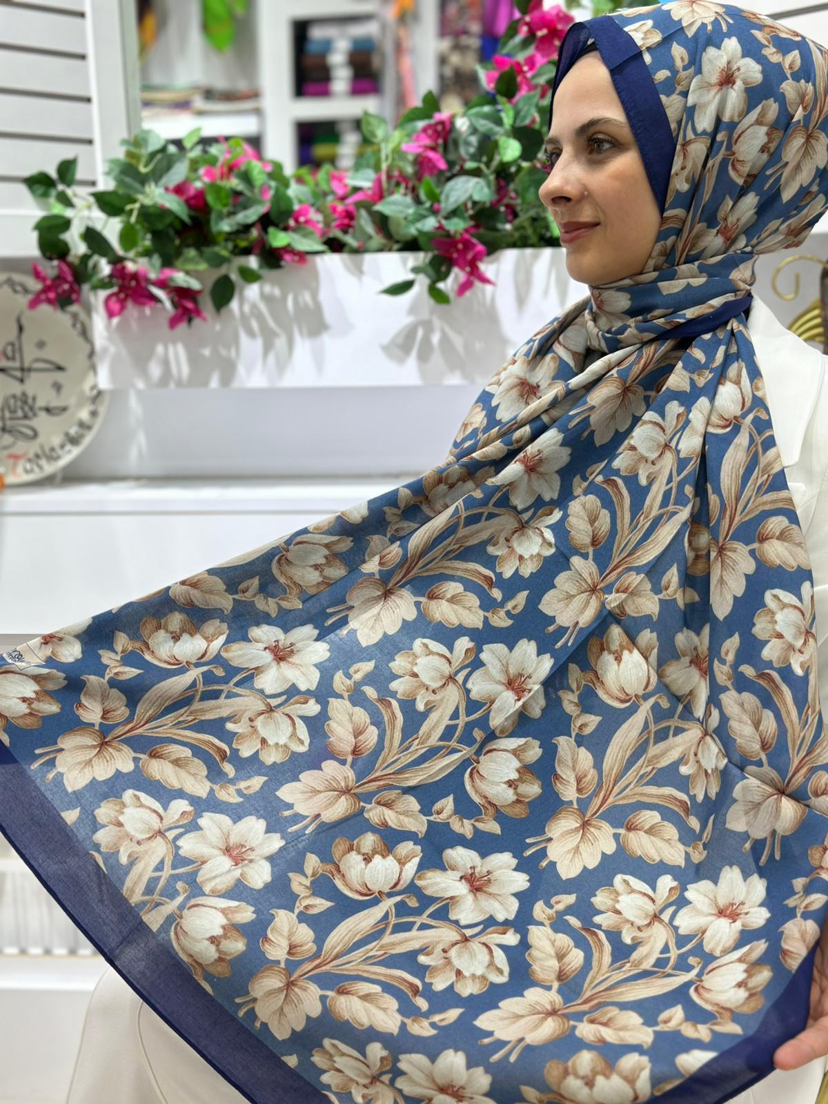 Emproyal Desenli %100 Cotton Şal 10