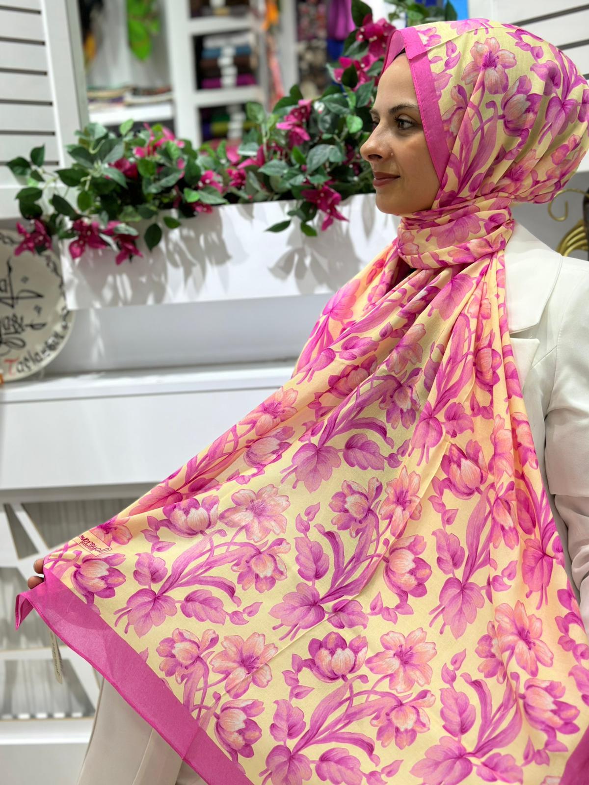 Emproyal Desenli %100 Cotton Şal 13